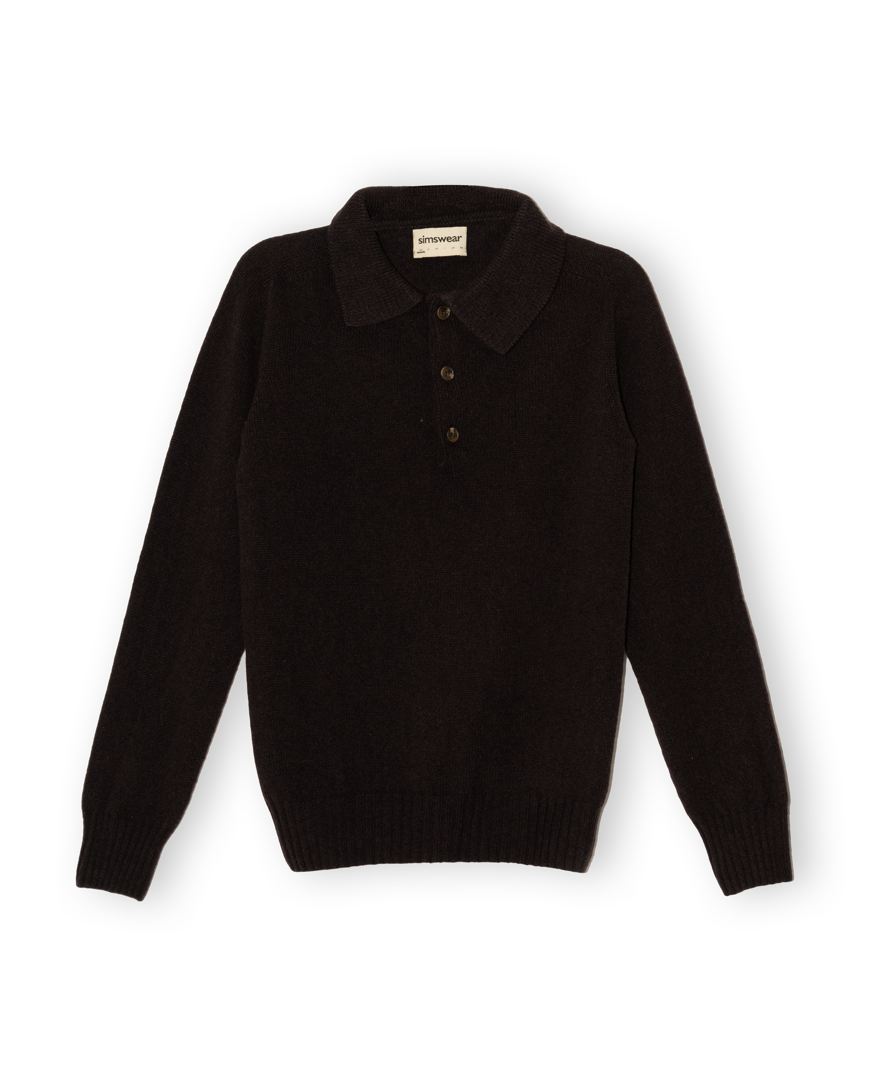 Merino Lambswool Rugby Jumper - Navy Blue