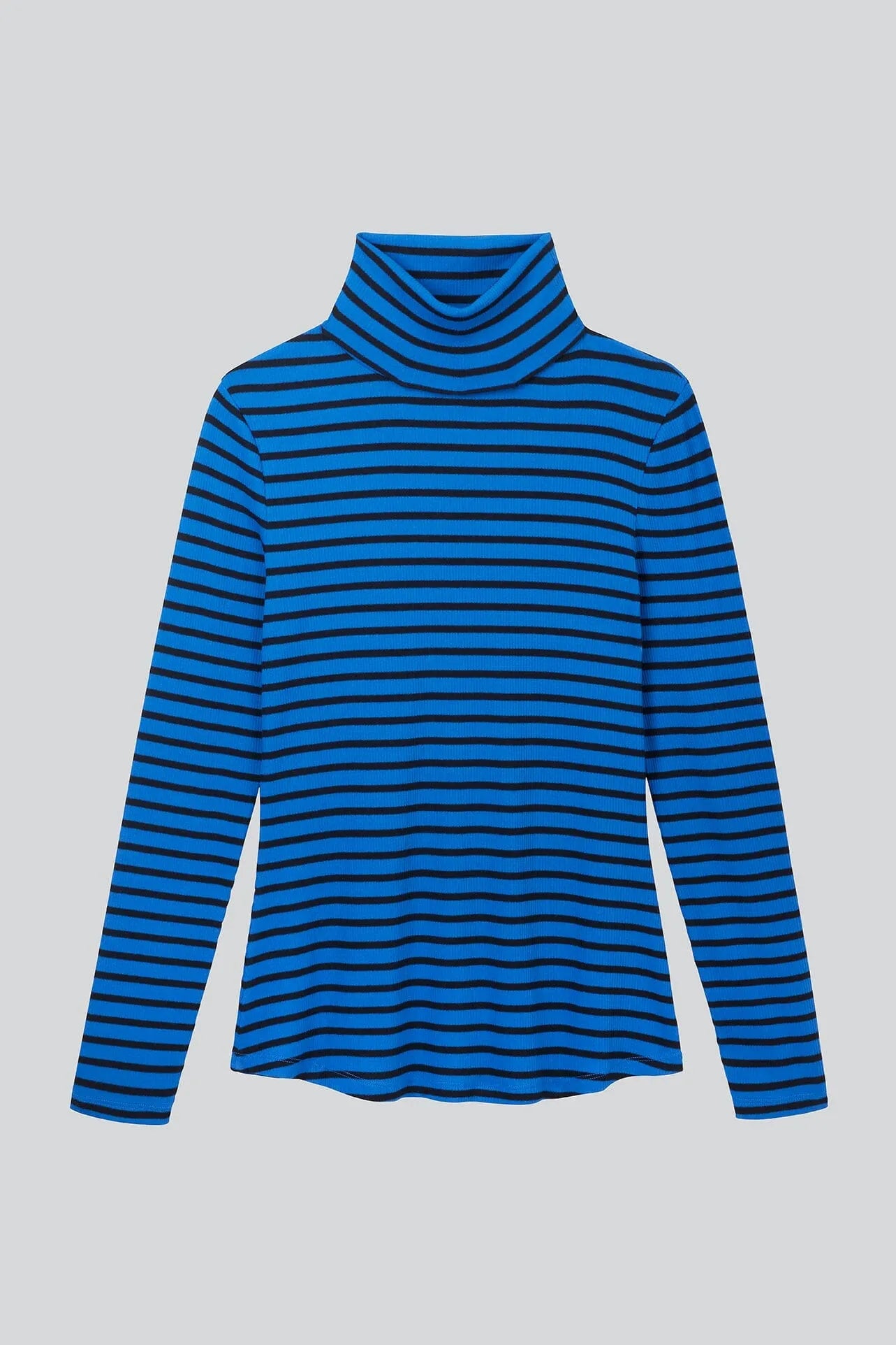Striped Cotton Roll Neck