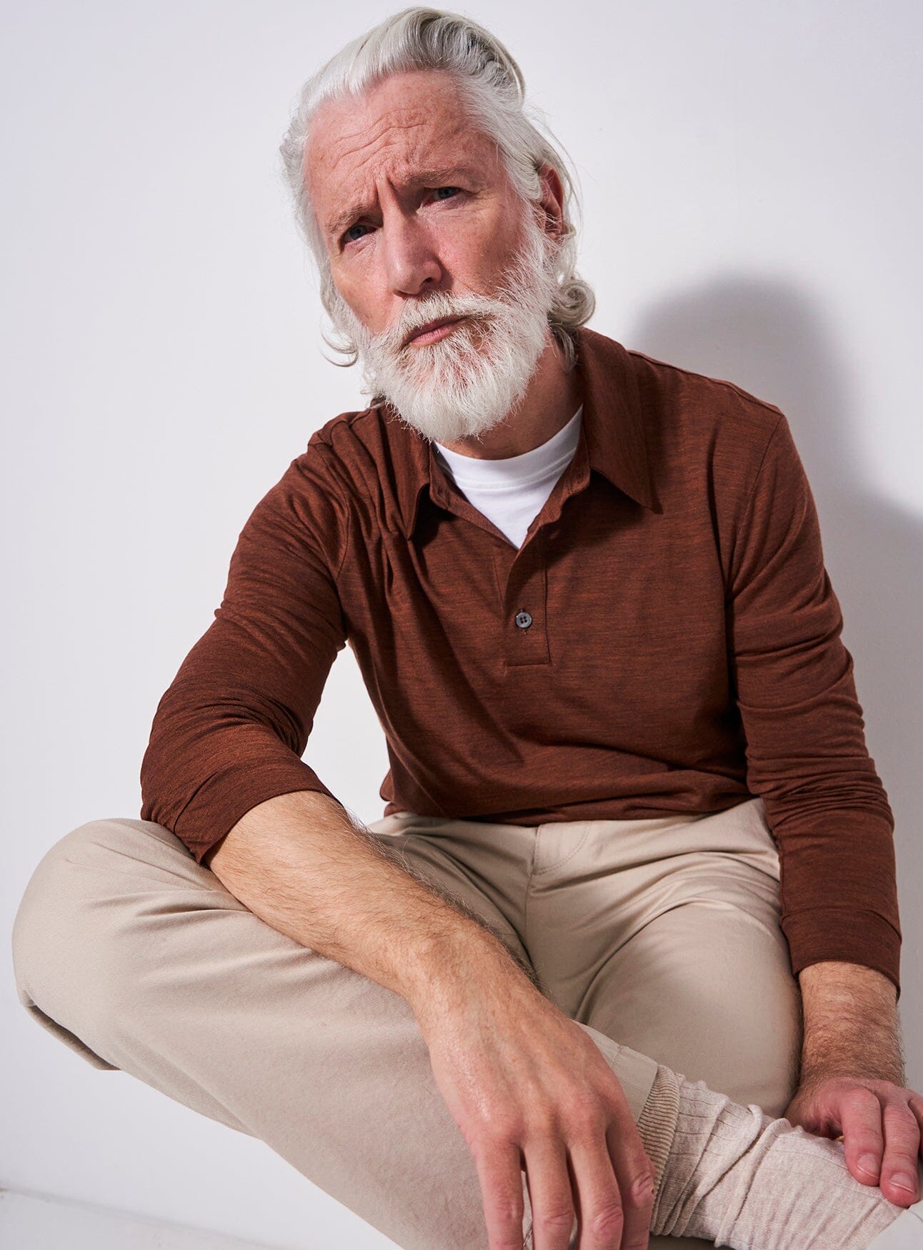 ZQ Merino Wool Jersey Hazel Long Sleeve Polo Shirt