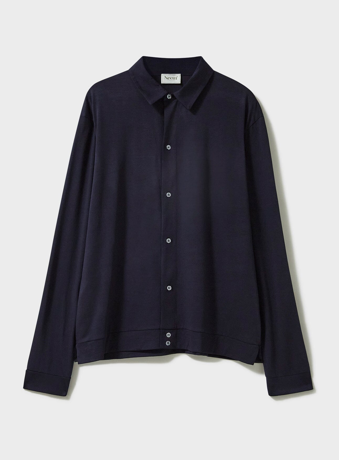 ZQ Merino Super 120s Wool Navy Jersey Shirt