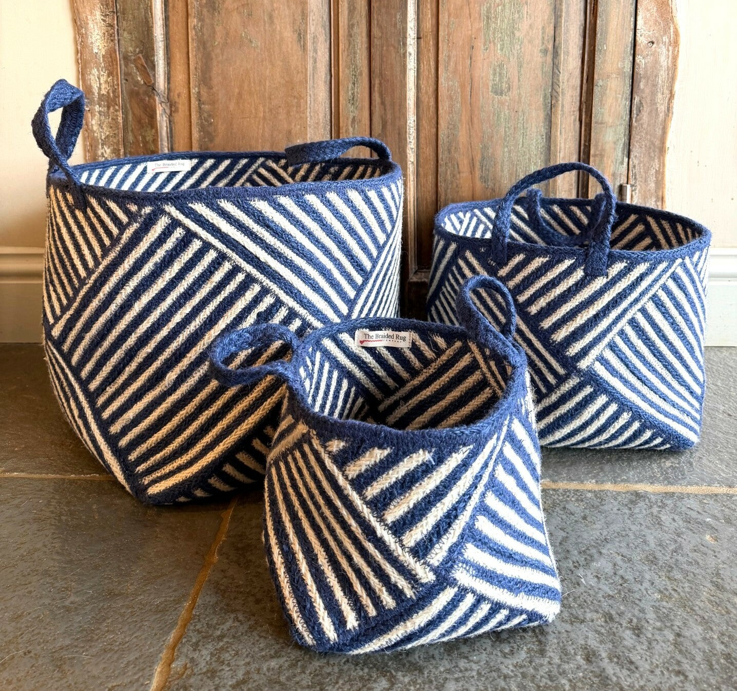 Zebra Basket Navy