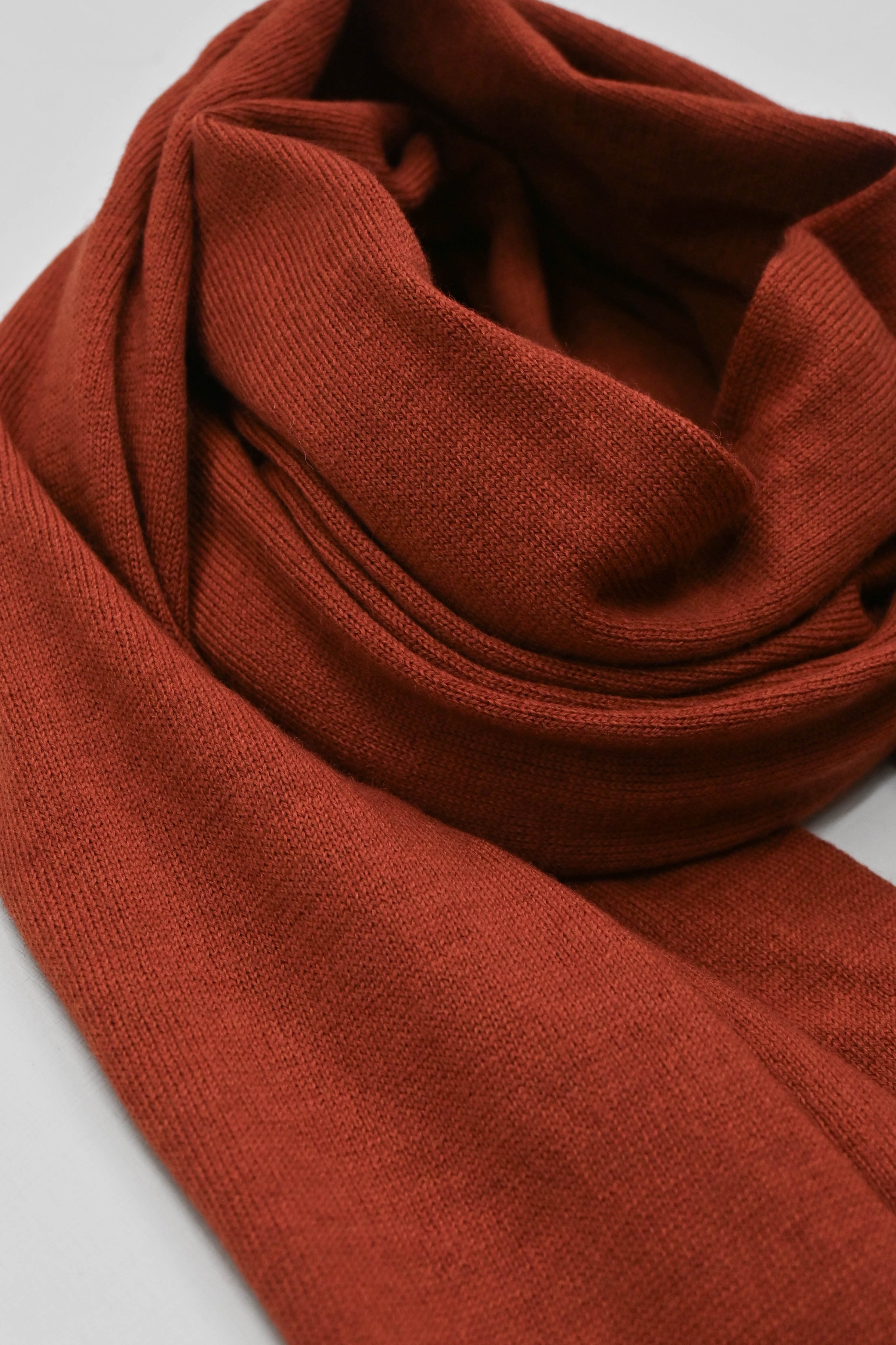 The Eden Herb Dyed Merino Wool Scarf in Henna