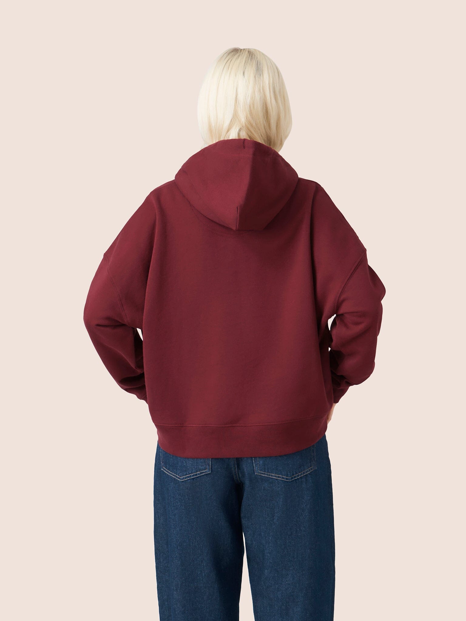 Atlas Organic Cotton Hoodie in Burgundy