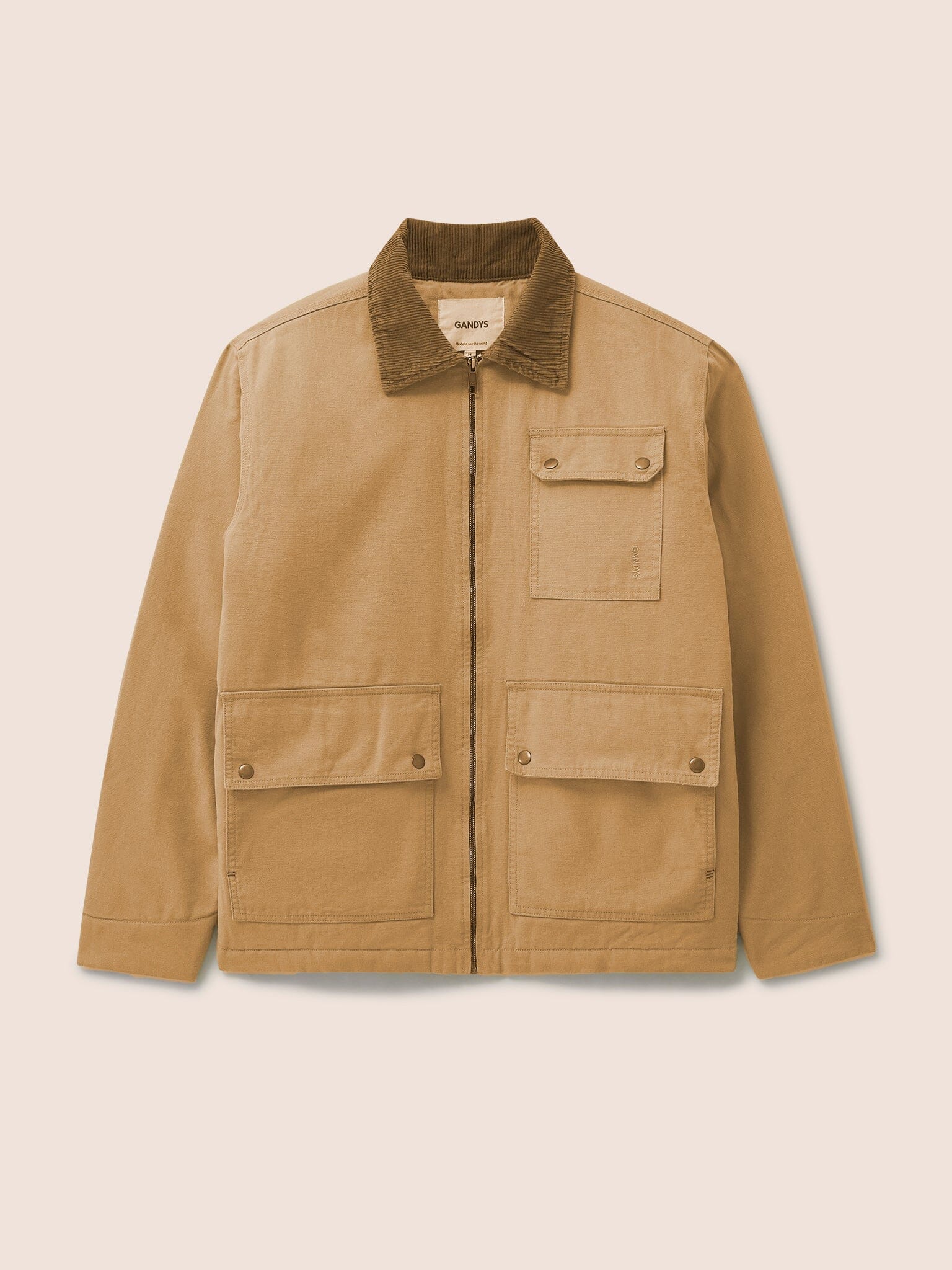 Noho Cotton Worker Jacket in Beige