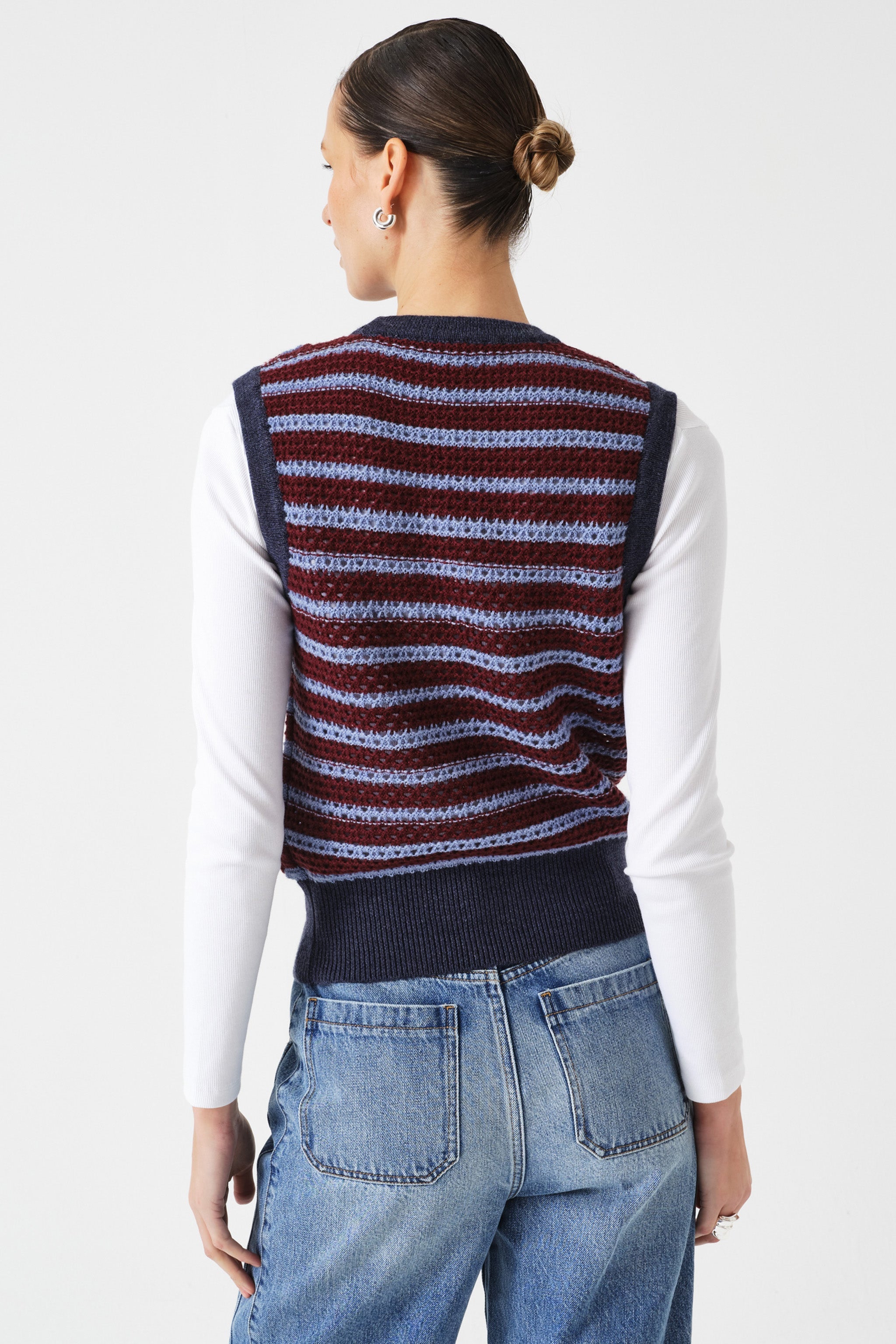 Bennie Wool Vest in Mulberry