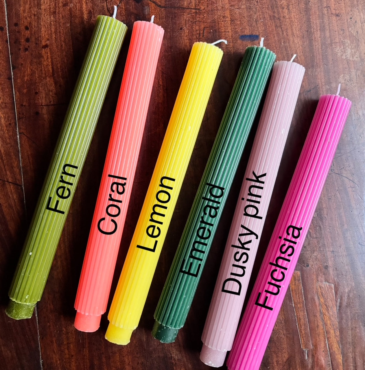 Wrapped Scalloped Dinner Candles