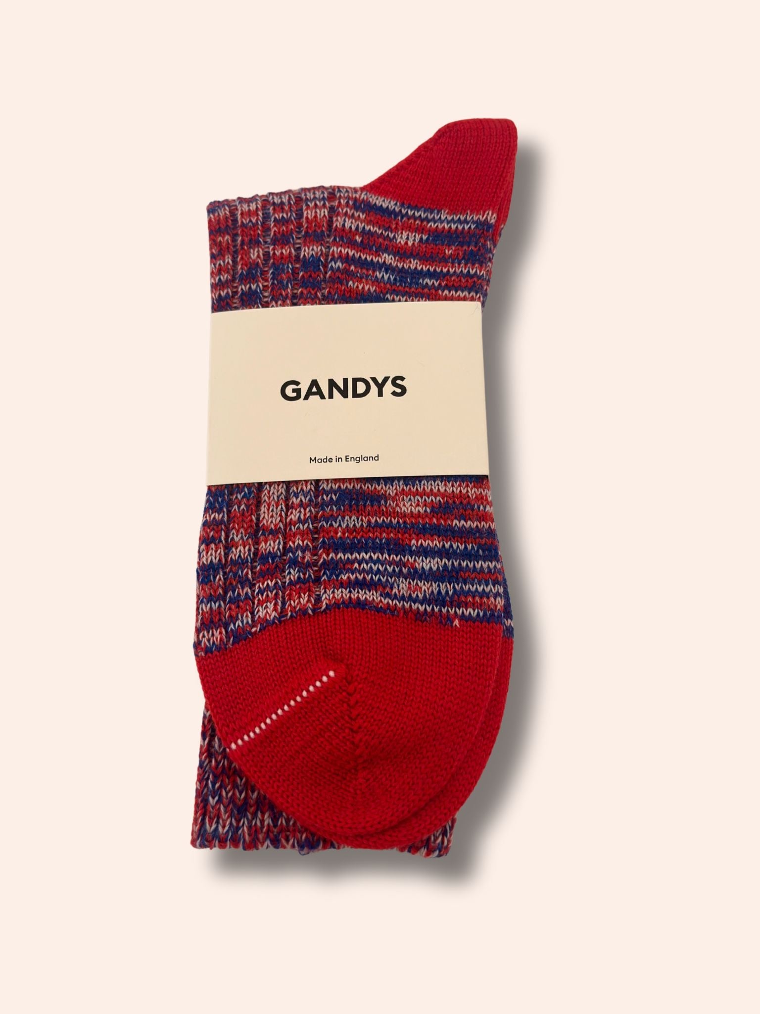 Clayton Made in England Socks in Red and Blue