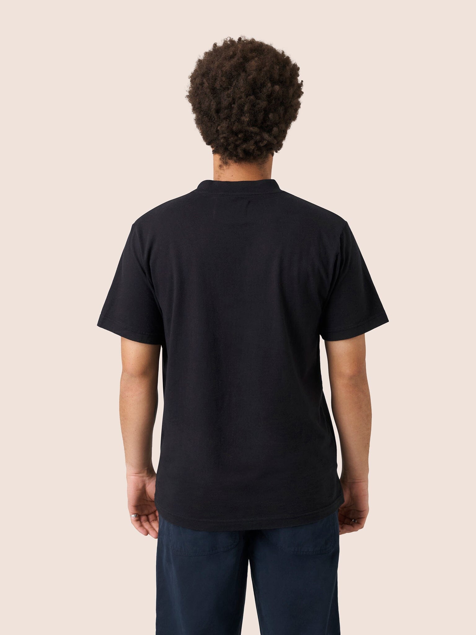 Conwy Cotton Patchwork T-Shirt in Black