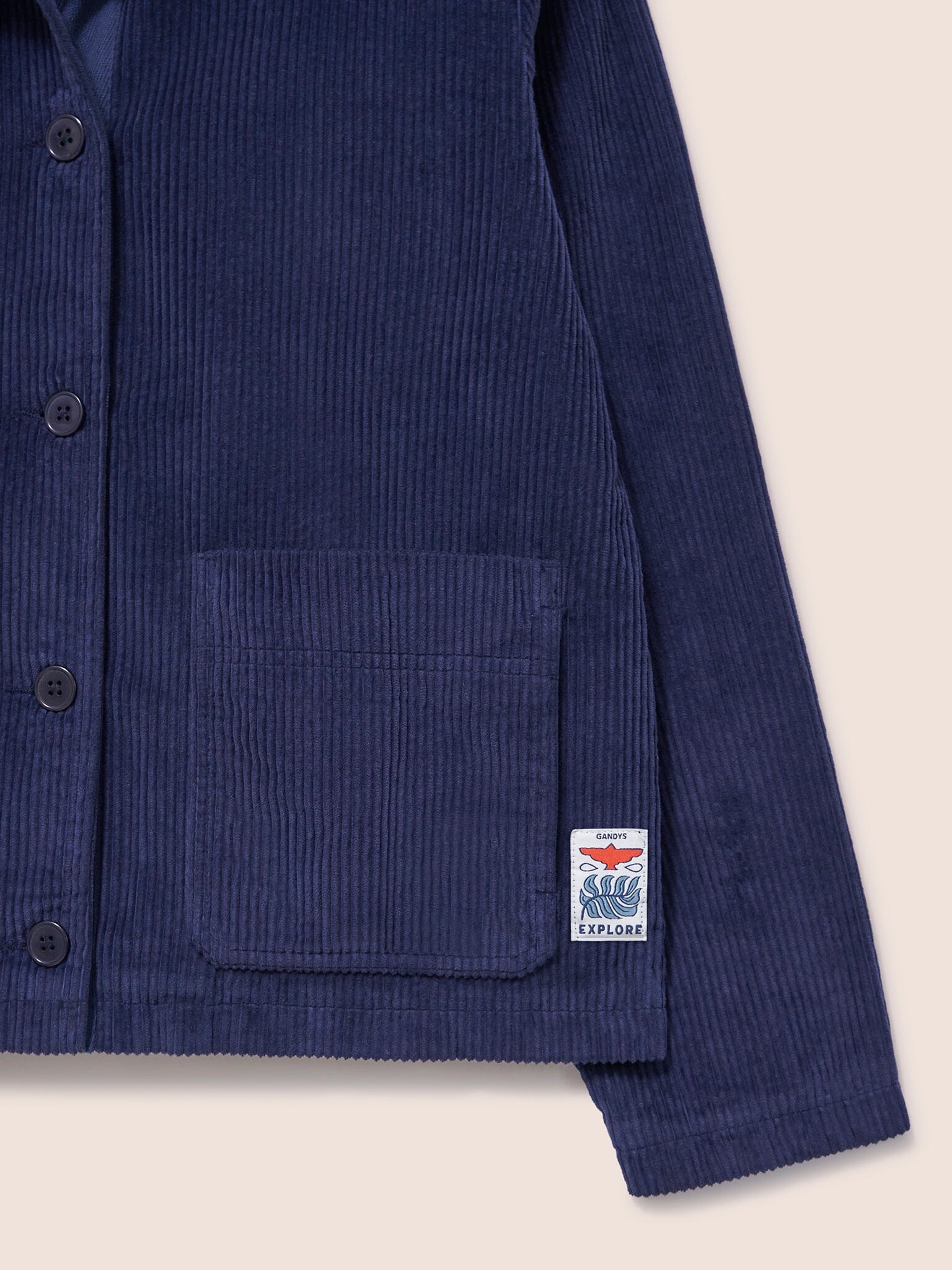 Nyhavn Cotton Corduroy Jacket in Navy