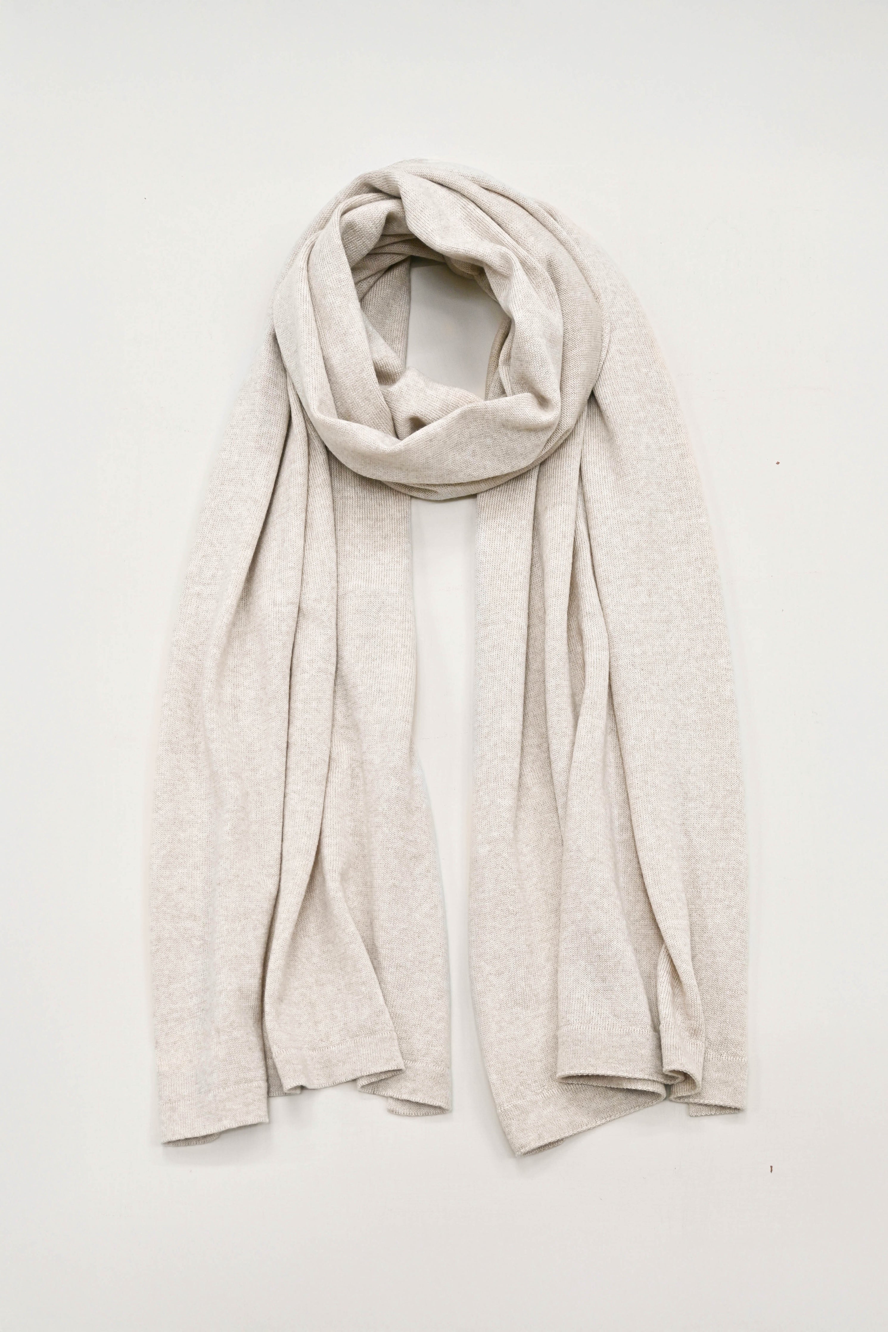 The Eden Fine Merino Wool Scarf in Oatmeal