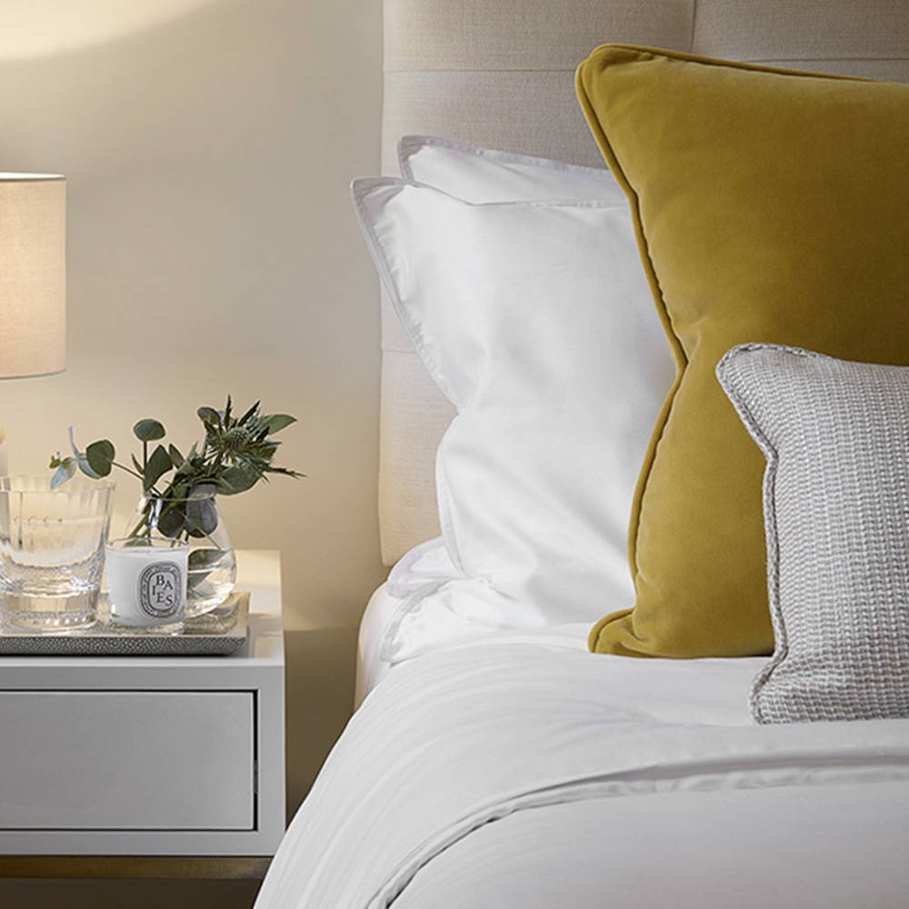 Island Pillowcase - White With White Trim