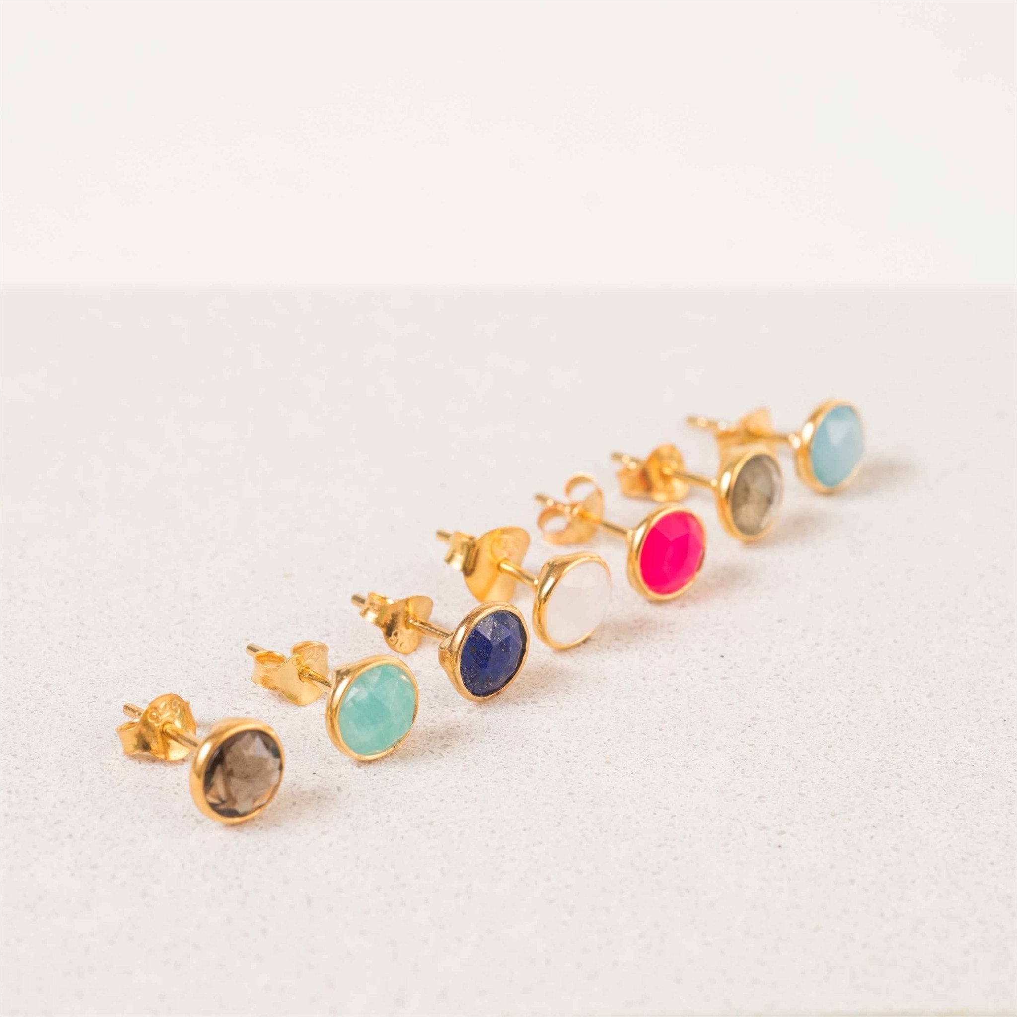 Savanne Gold Vermeil and Amazonite Stud Earrings