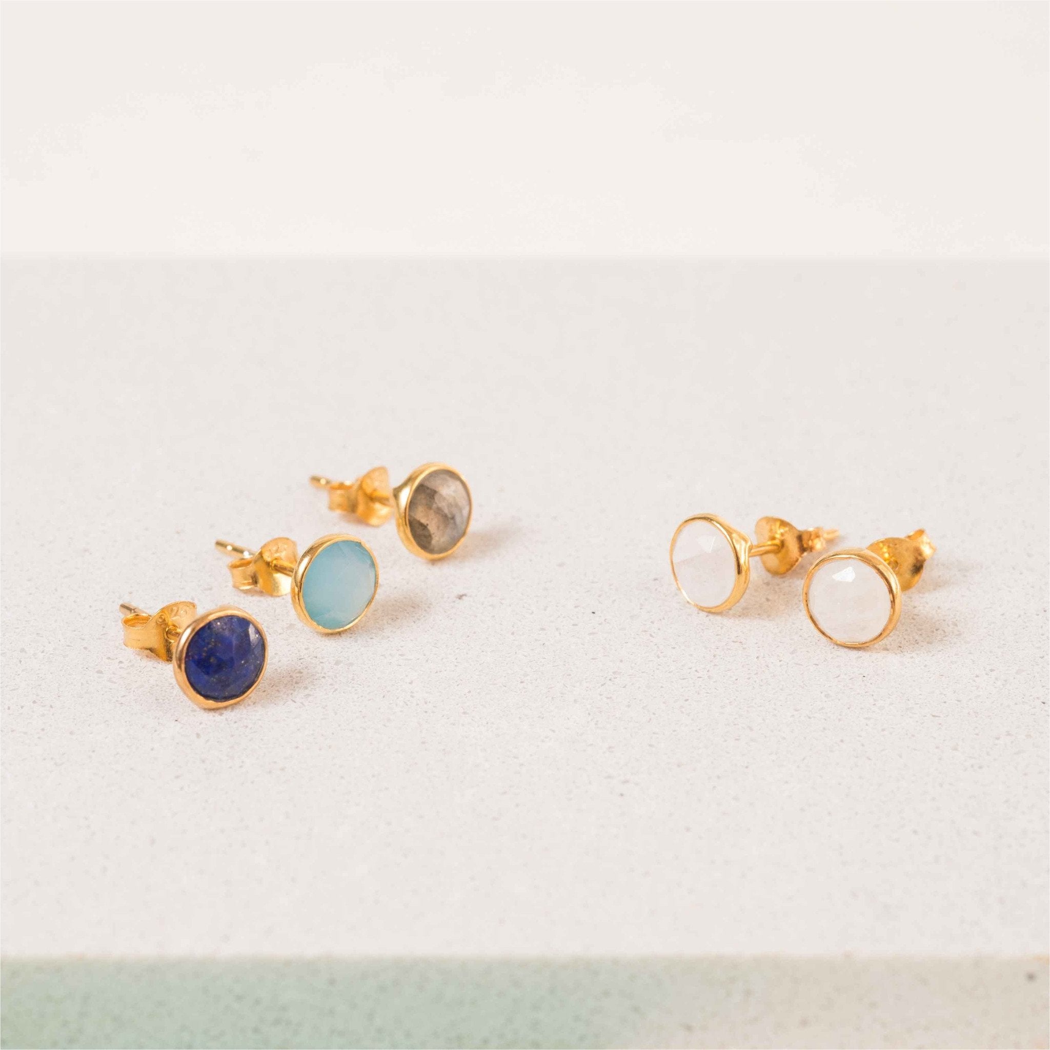 Savanne Gold Vermeil and Moonstone Stud Earrings