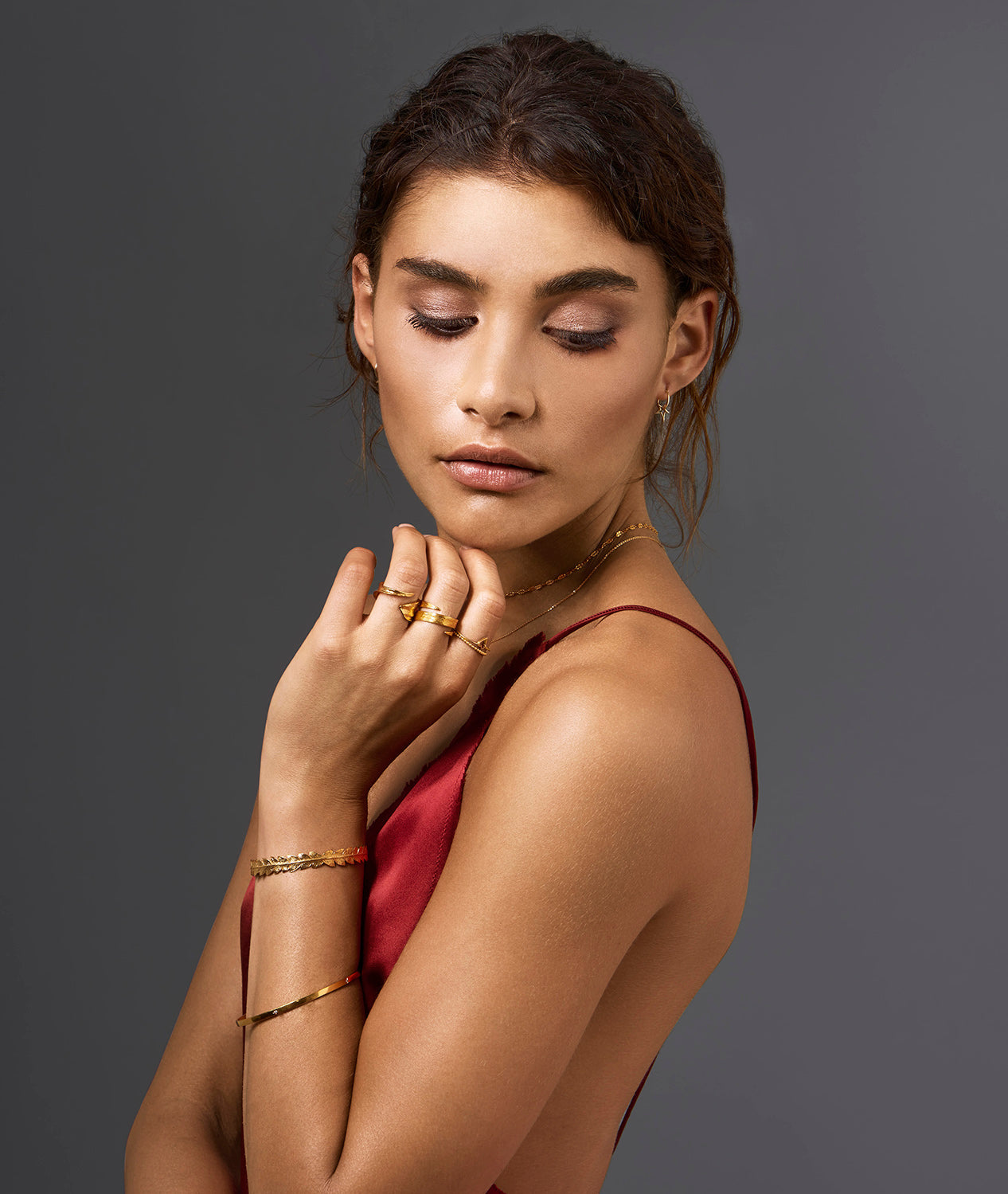 Gold Fern Leaf Cuff - Small