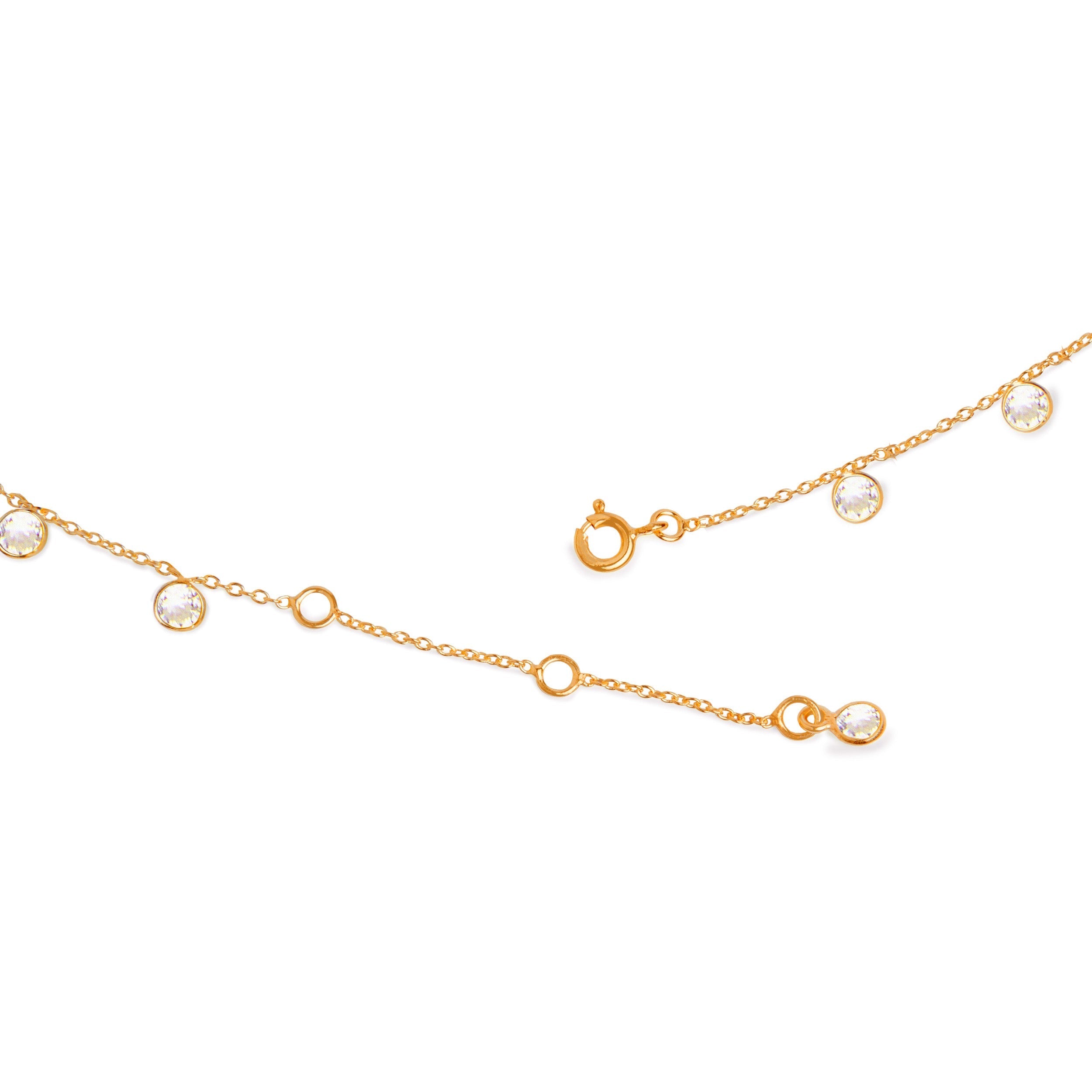 Zaza Necklace in Gold with Zirconia