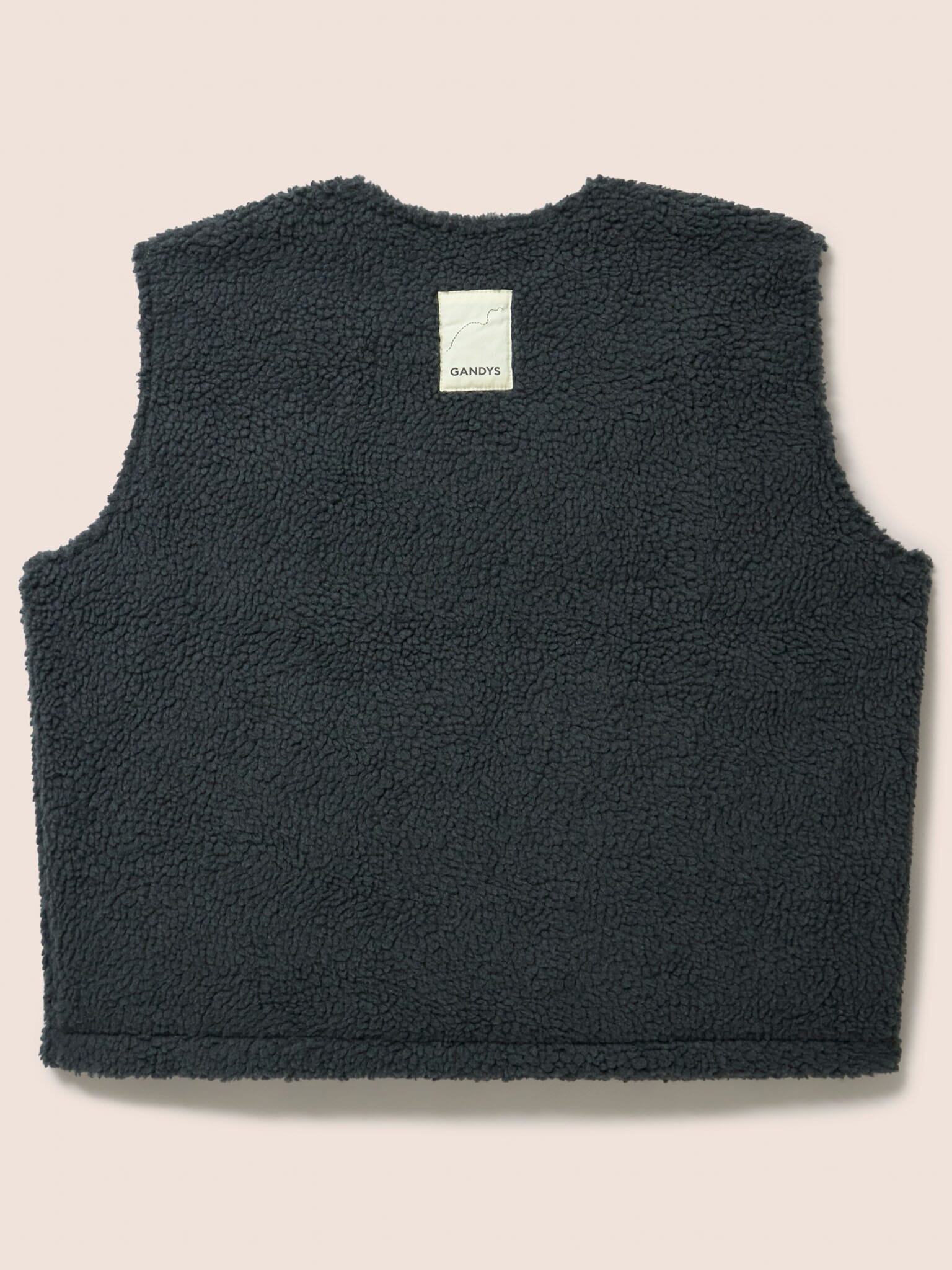 Harlem Recycled Fleece Gilet in Charcoal