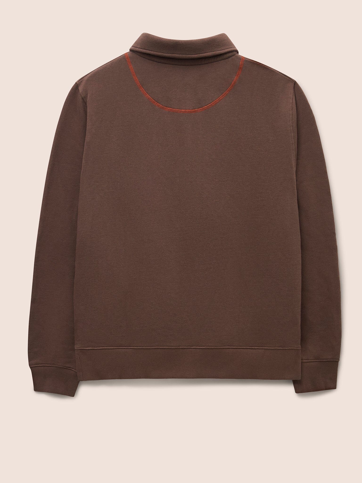 Java Organic Cotton 1/4 Zip Sweater in Brown