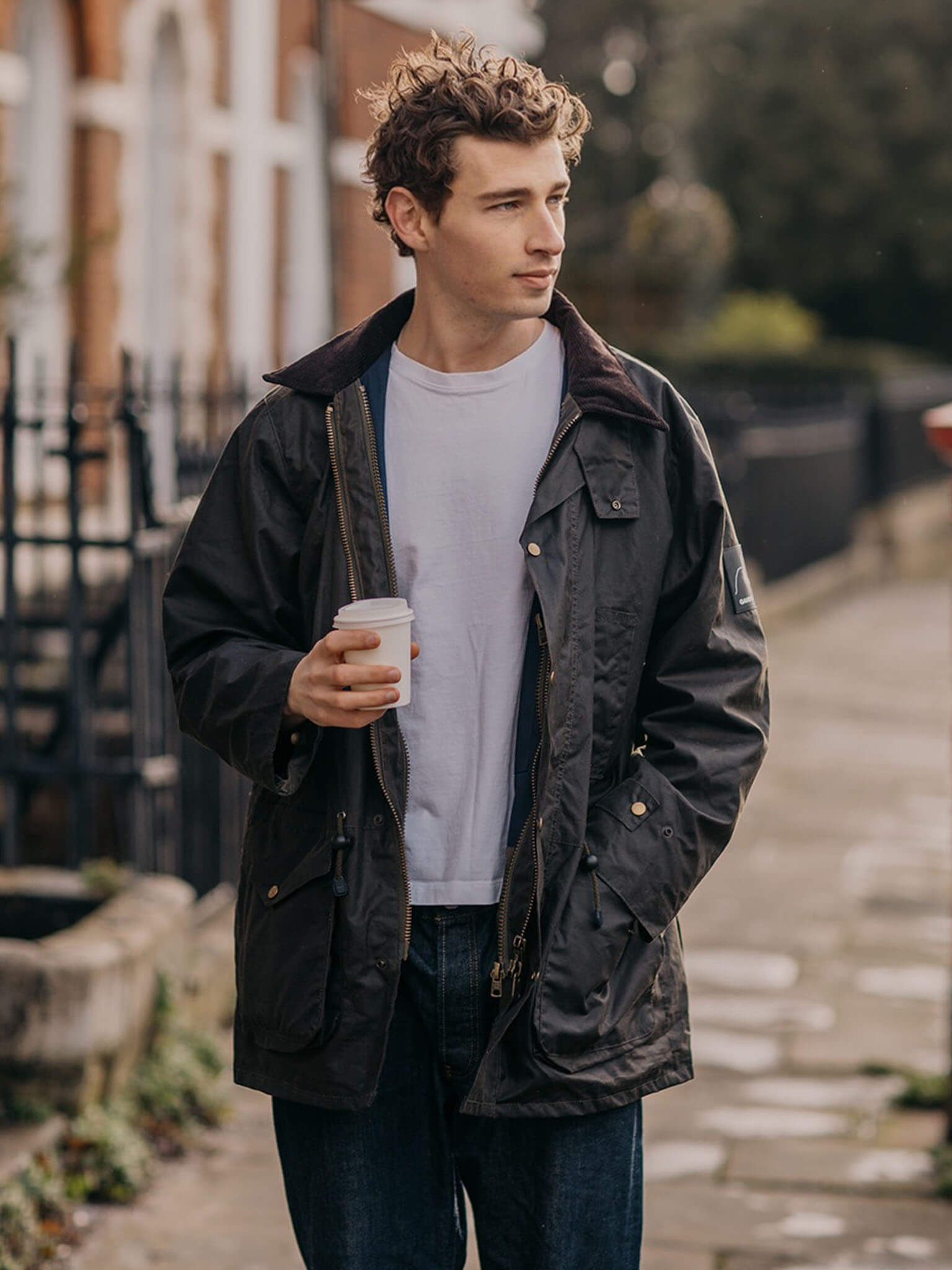 Leighton Waxed Cotton 4 in 1 Coat in Dark Olive