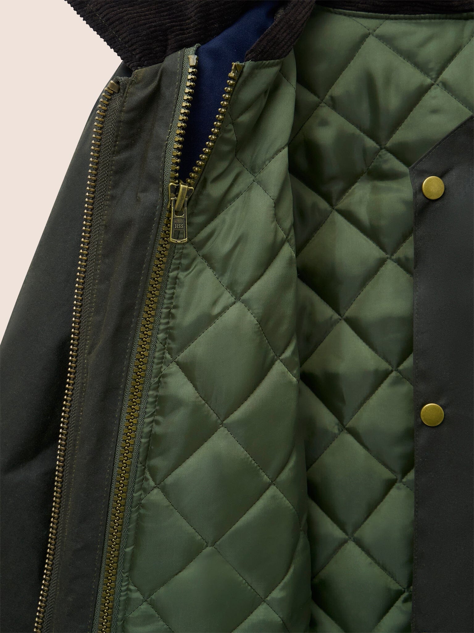 Leighton Waxed Cotton 4 in 1 Coat in Dark Olive