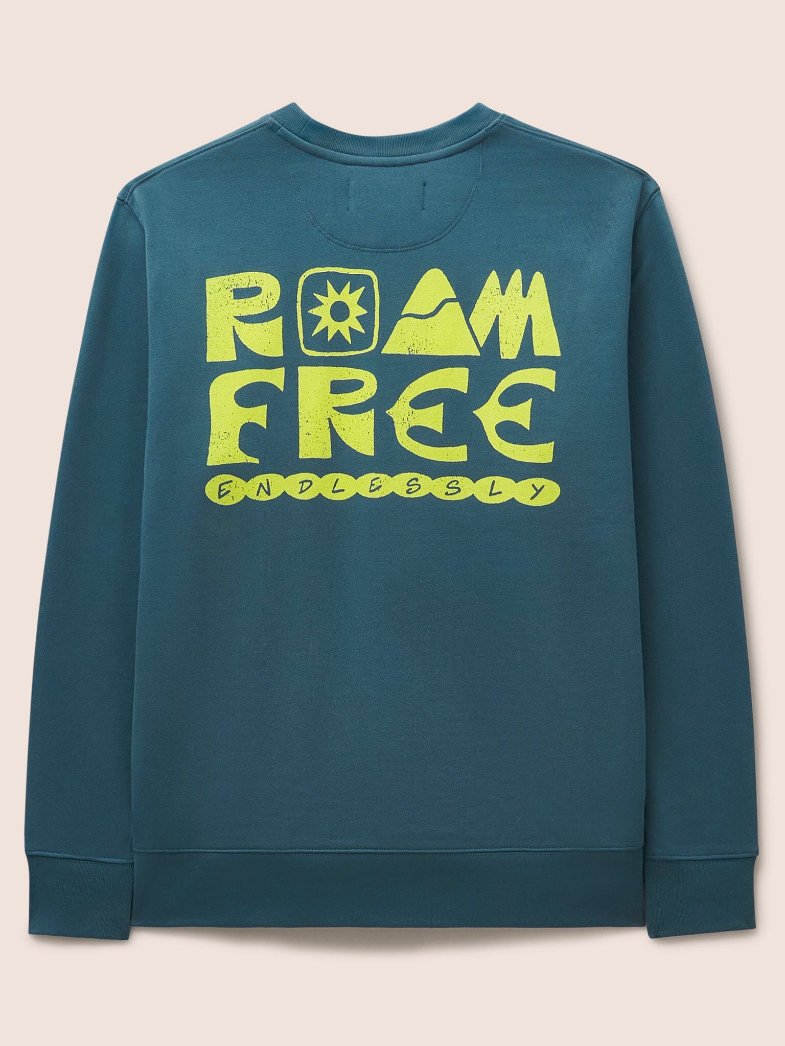 Milford Organic Cotton Roam Free Graphic Sweatshirt in Teal