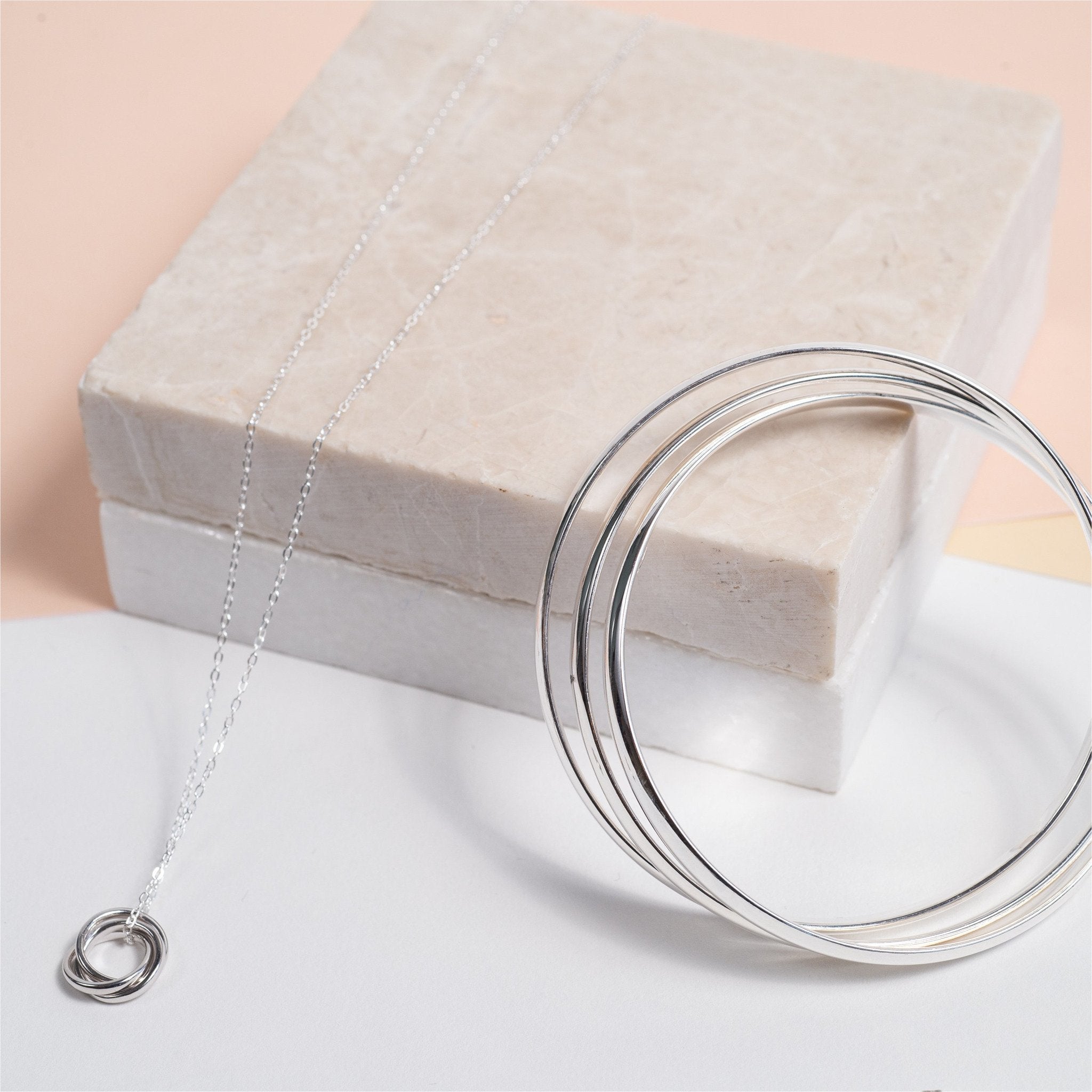 Knightsbridge Sterling Silver Russian Wedding Ring Pendant