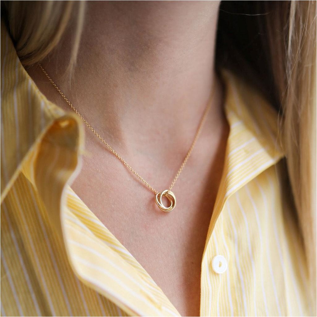 Knightsbridge Yellow Gold Vermeil Russian Wedding Ring Necklace