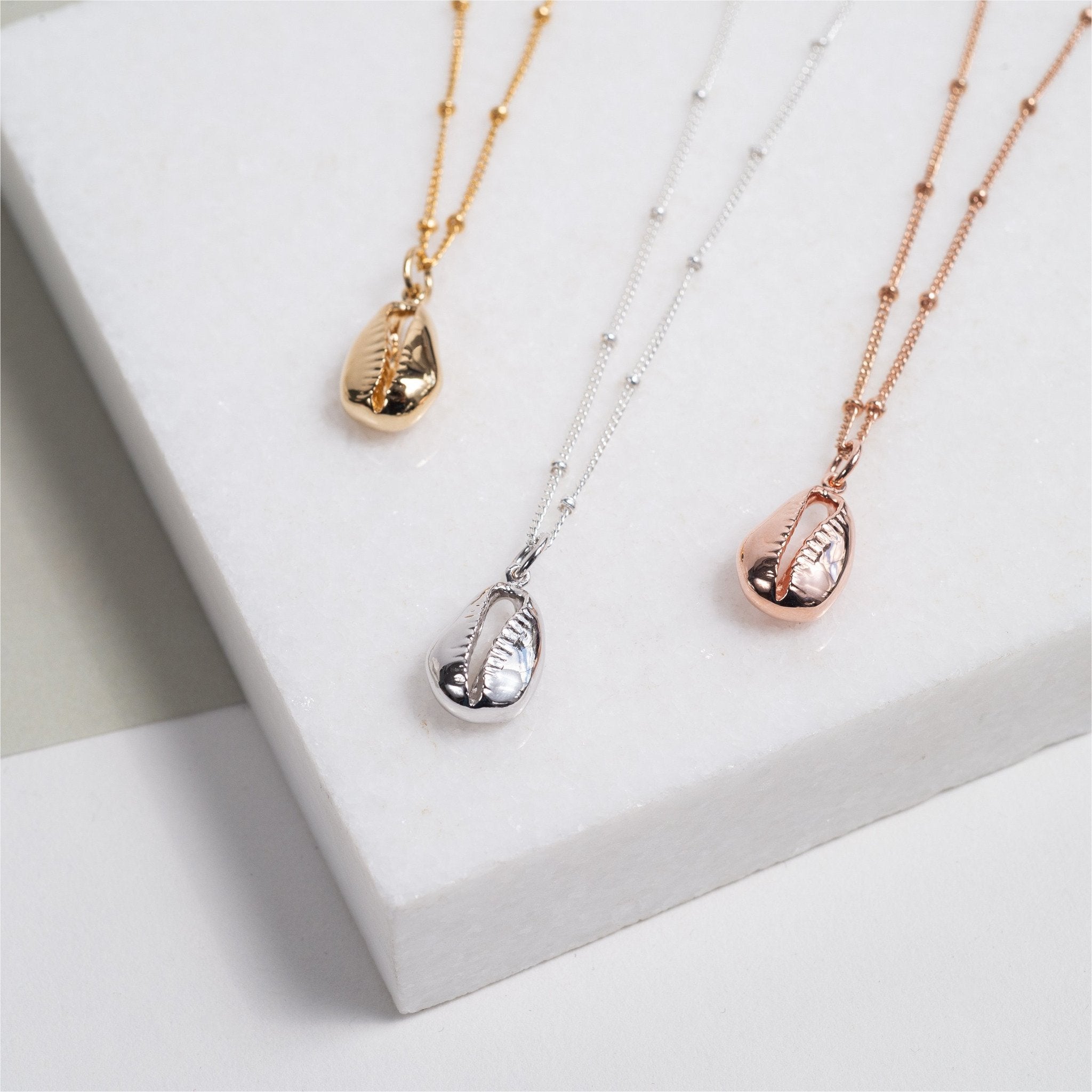 Moka Yellow Gold Vermeil Shell Pendant Necklace