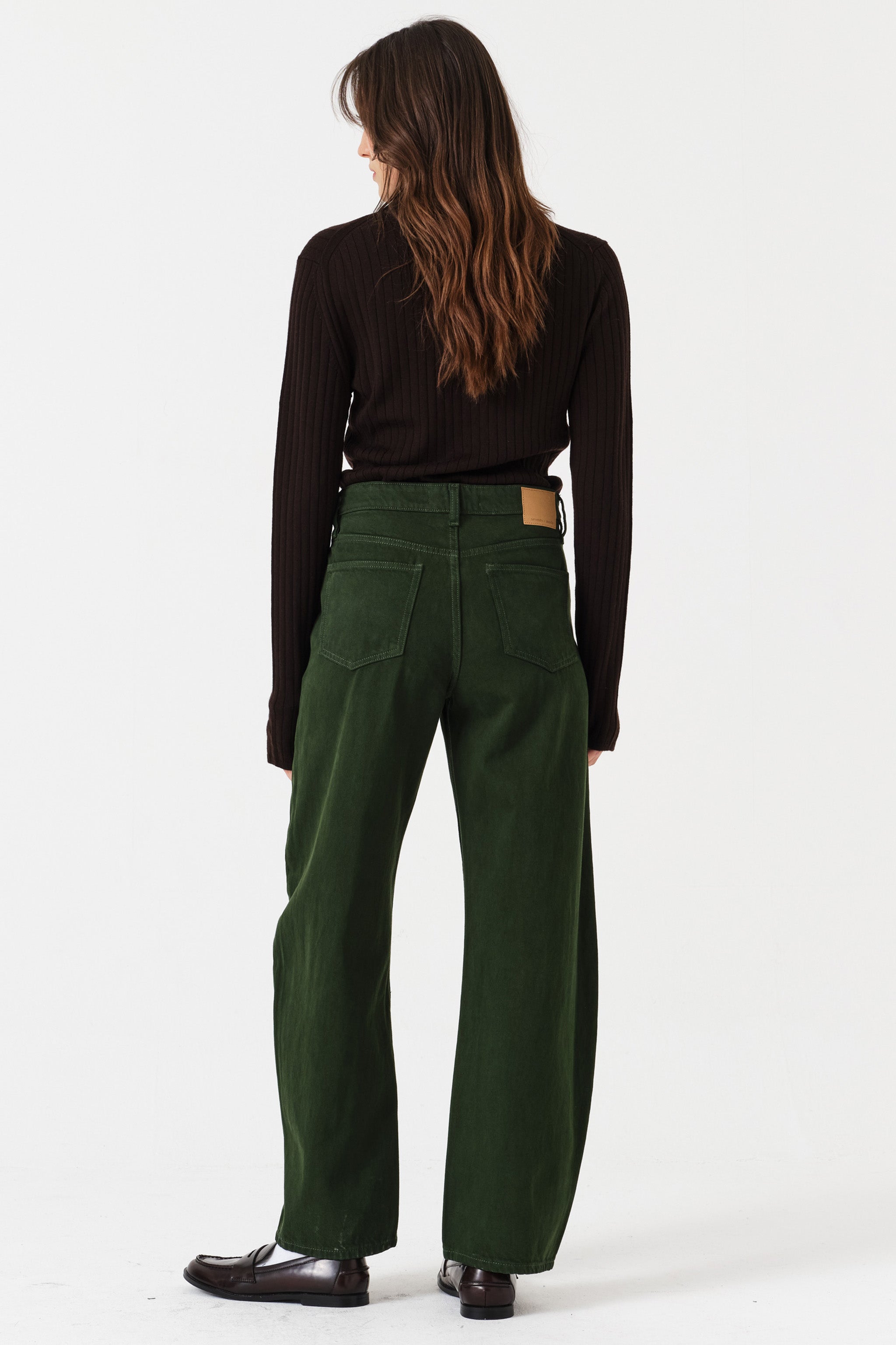 Nina Barrel Leg Jean in Dark Pine