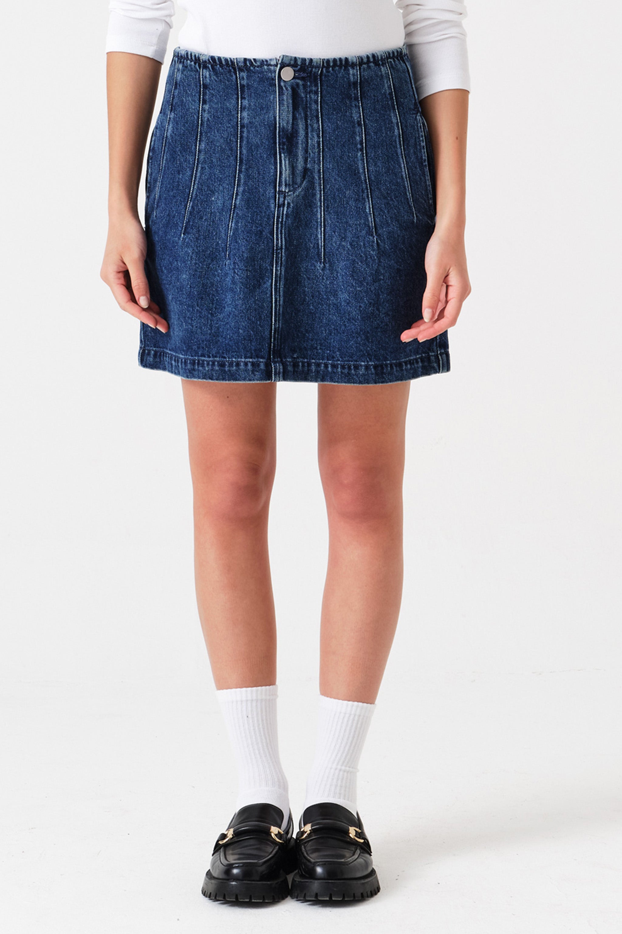 Noah Mini Denim Skirt in Phoenix