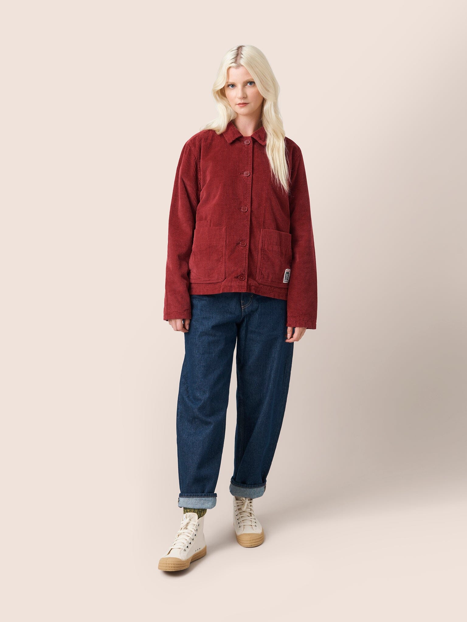 Nyhavn Cotton Corduroy Jacket in Red