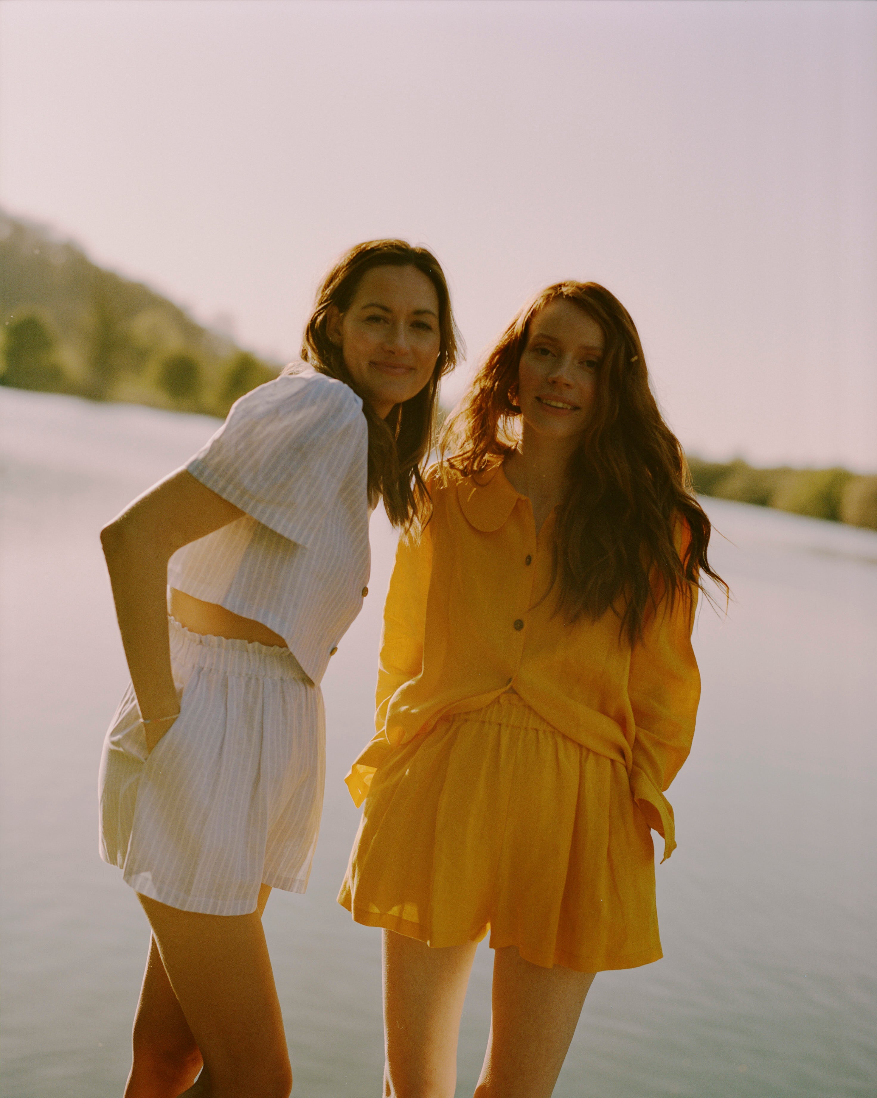 Olivia Linen Shorts - Marigold