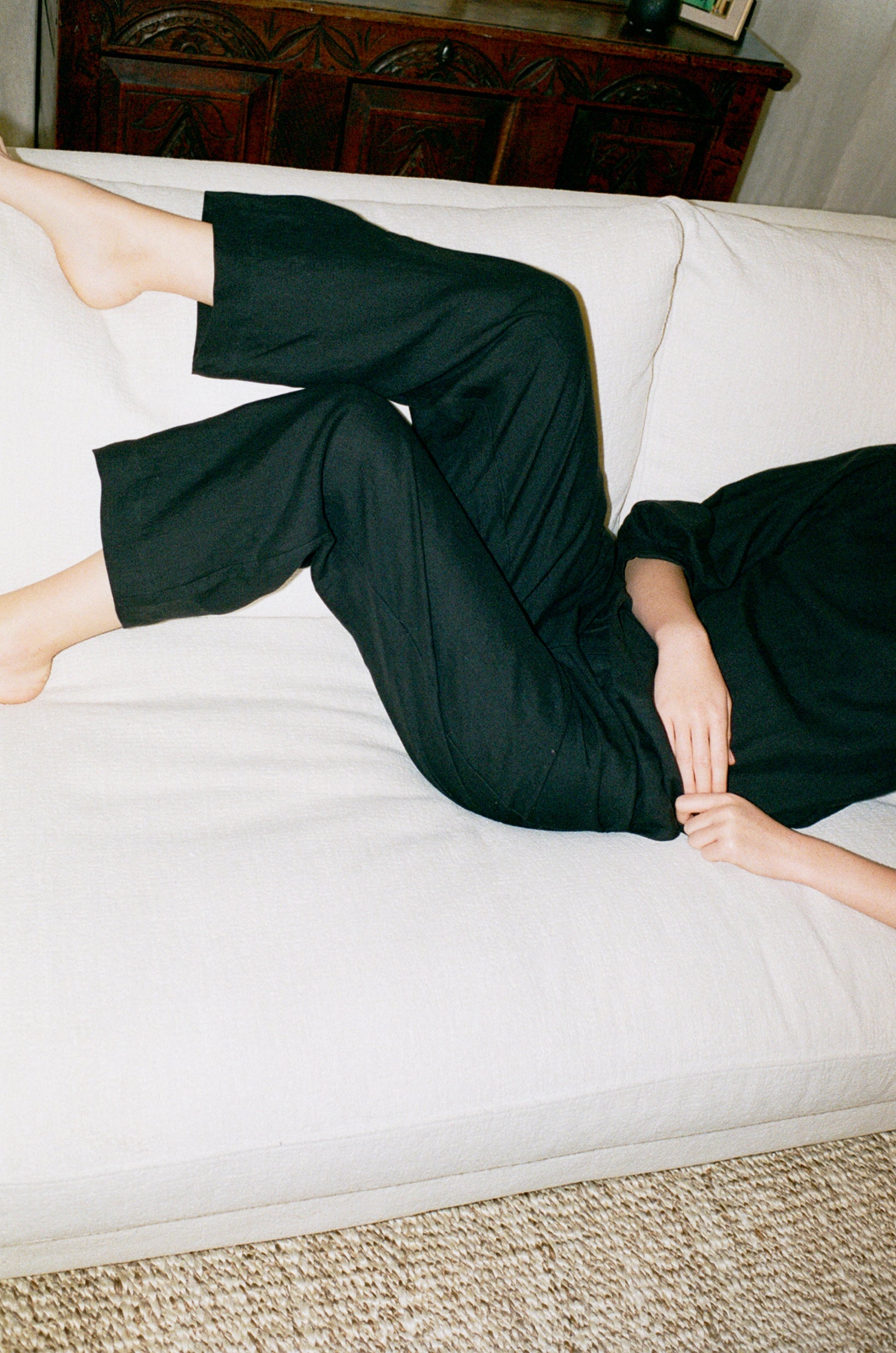 Maya Linen Trousers - Black