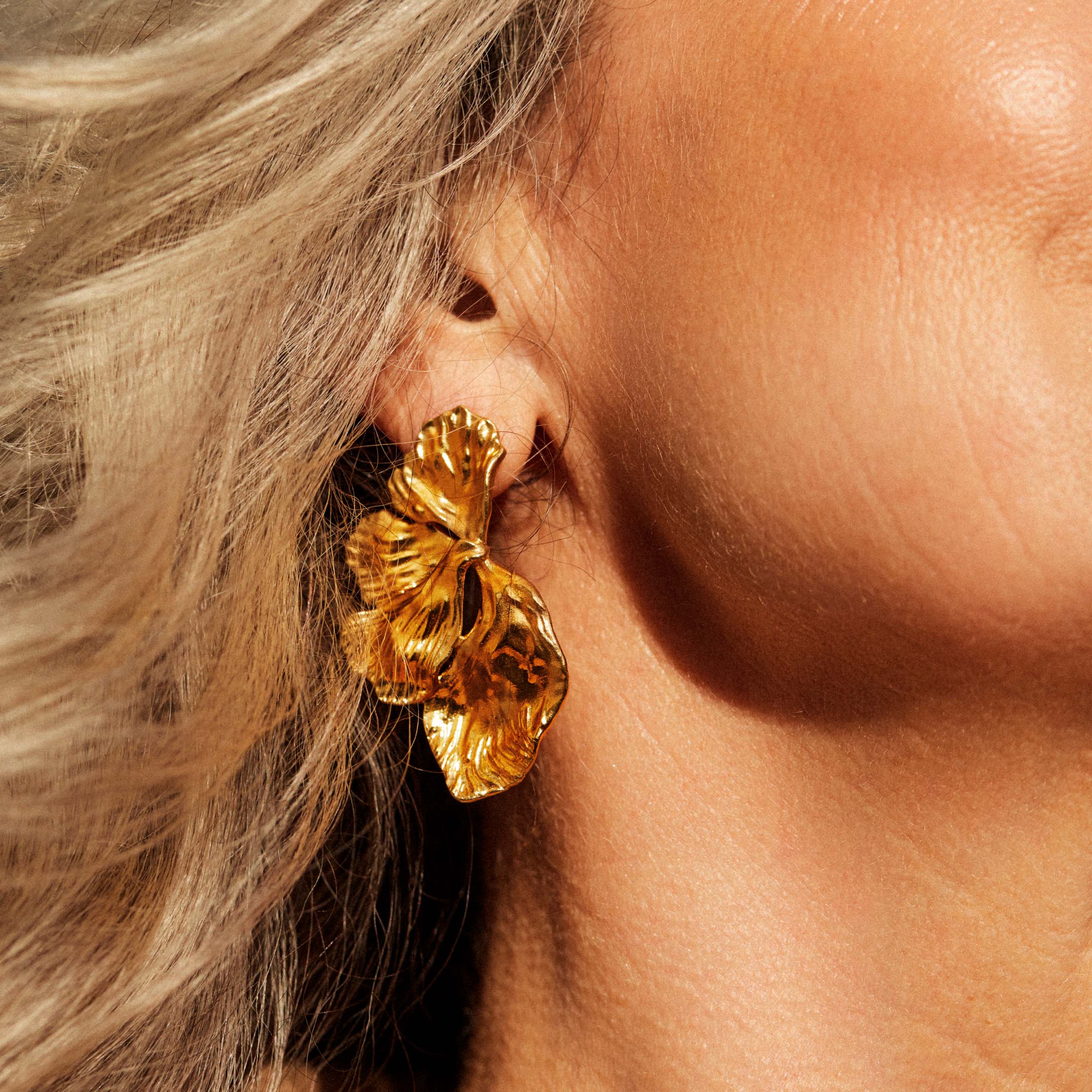 Orchid Petal Stud Earrings