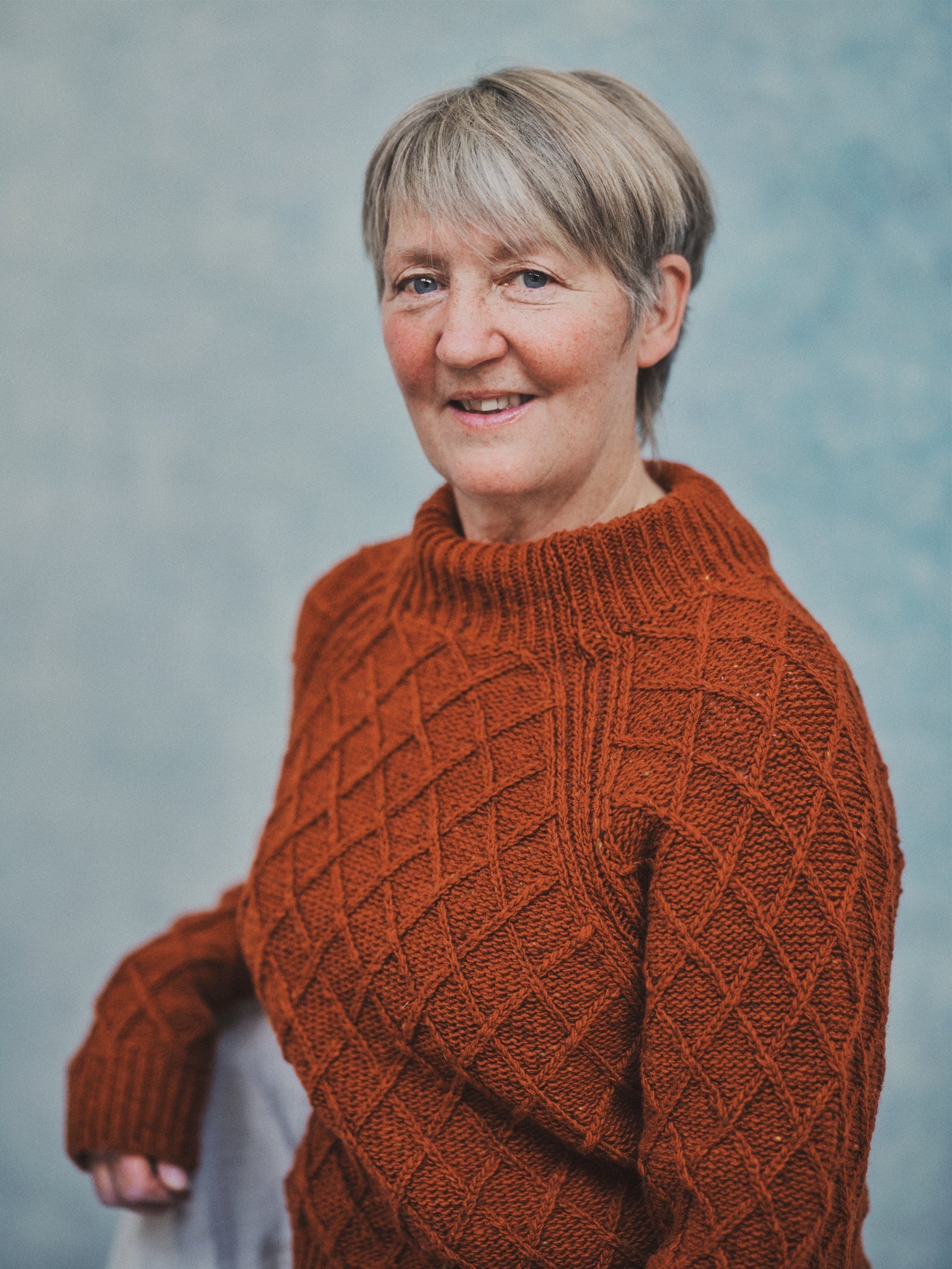 The Blisco Donegal Aran Sweater in Copper