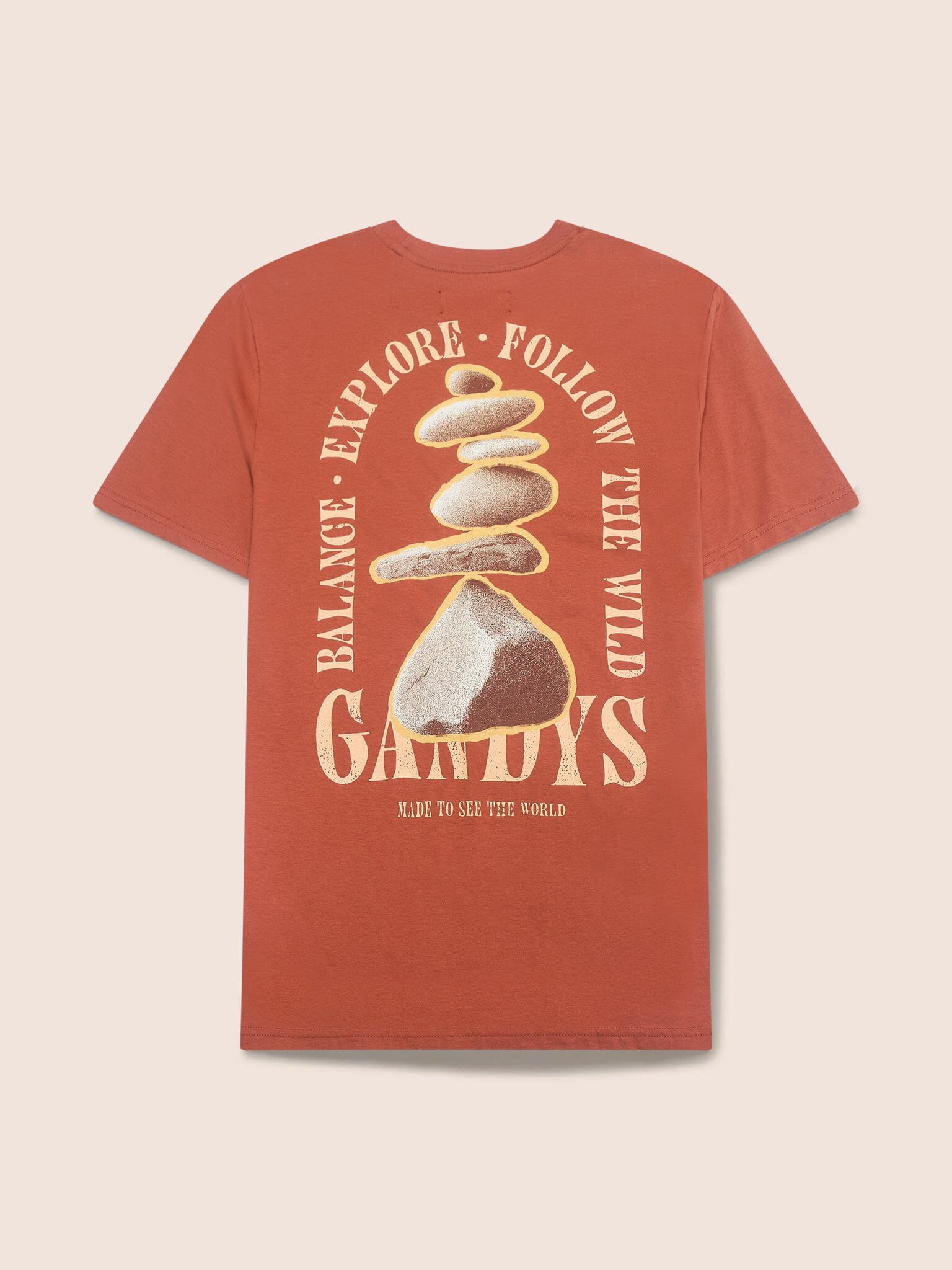 Glencoe Organic Cotton Pebble T-Shirt in Brown