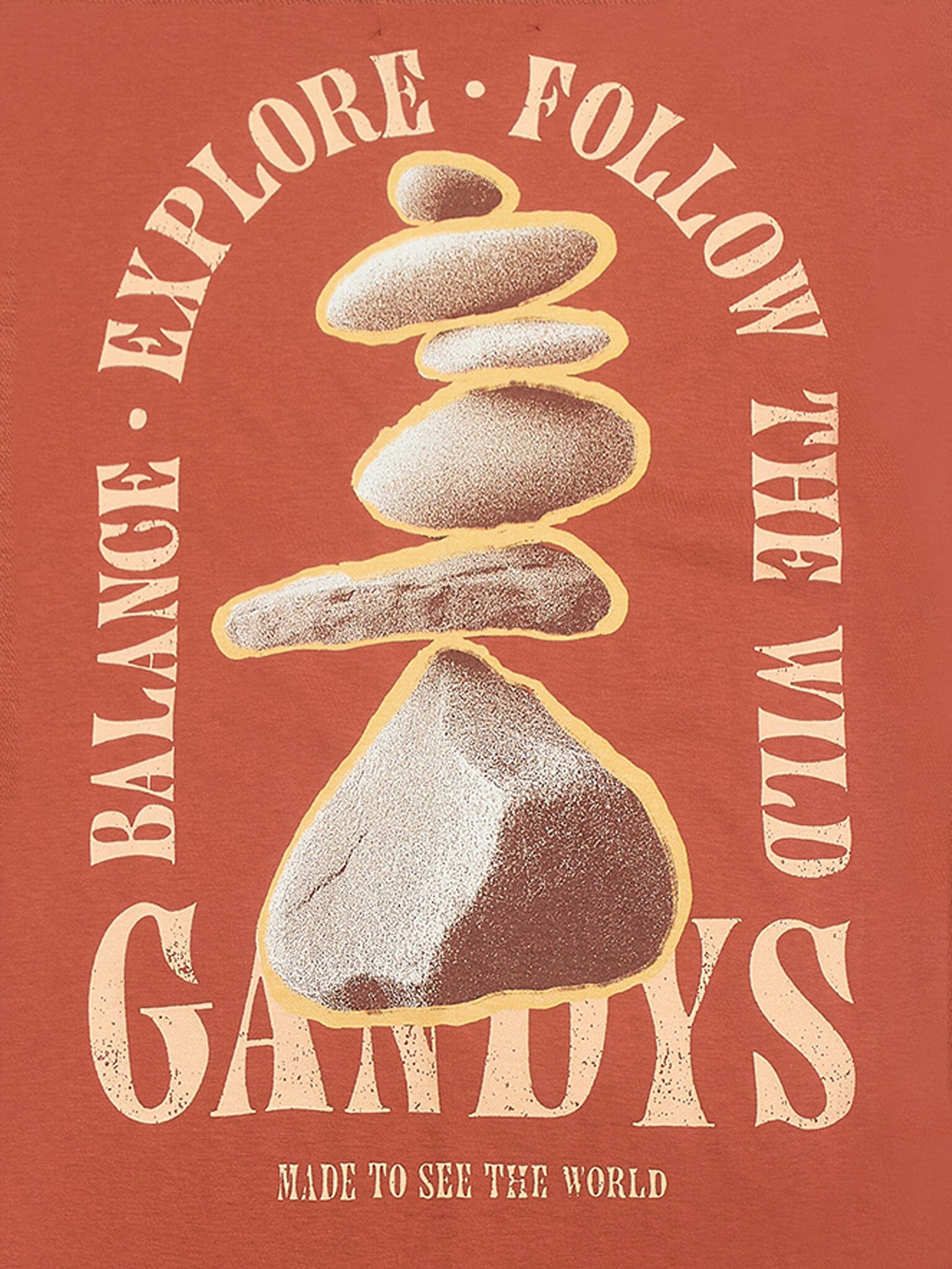 Glencoe Organic Cotton Pebble T-Shirt in Brown