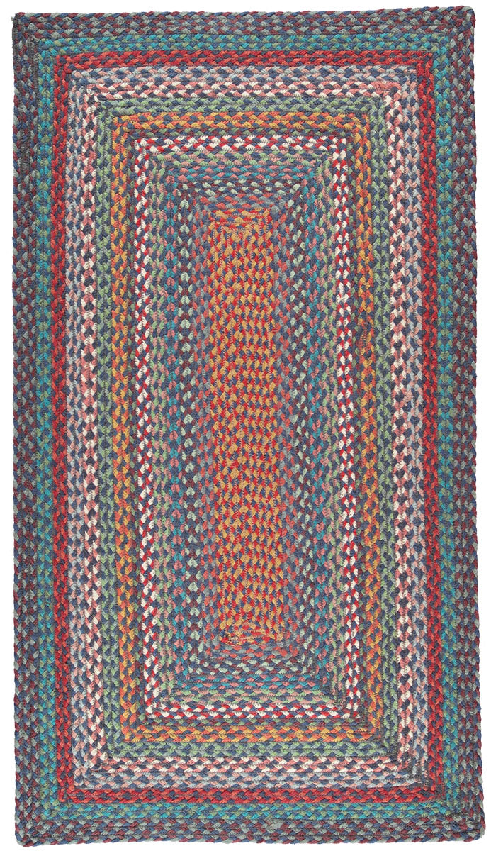 Carnival Blue Oval Jute Rug
