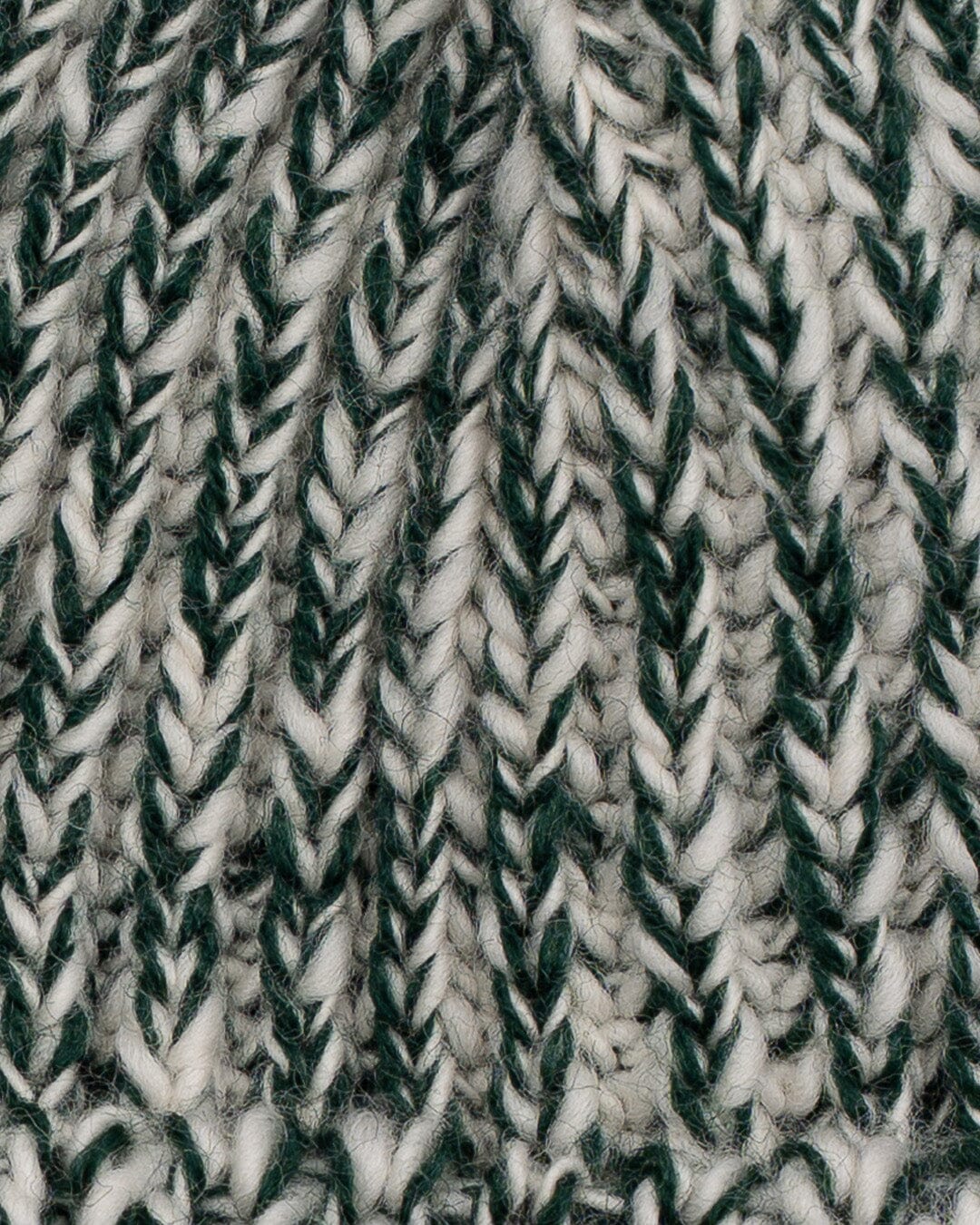 Skye Made in England Wool Beanie in Green Marl