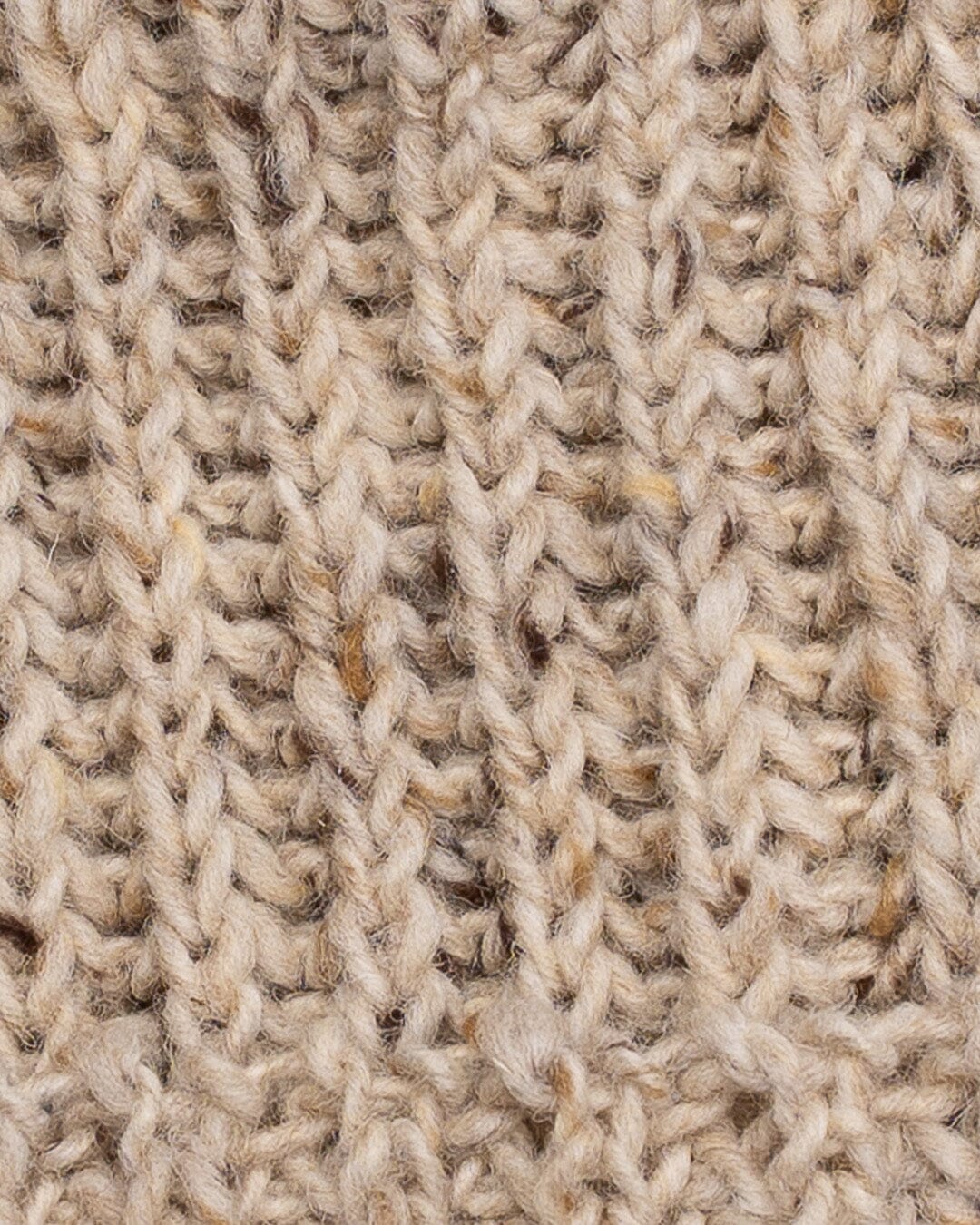 Skye Made in England Wool Beanie in Natural Slub