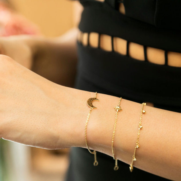 Gold Starry Night Cosmic Bracelet