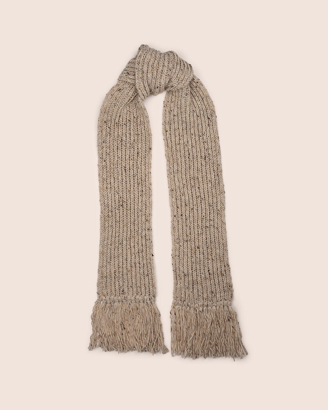 Tay Made in England Wool Scarf in Natural Slub