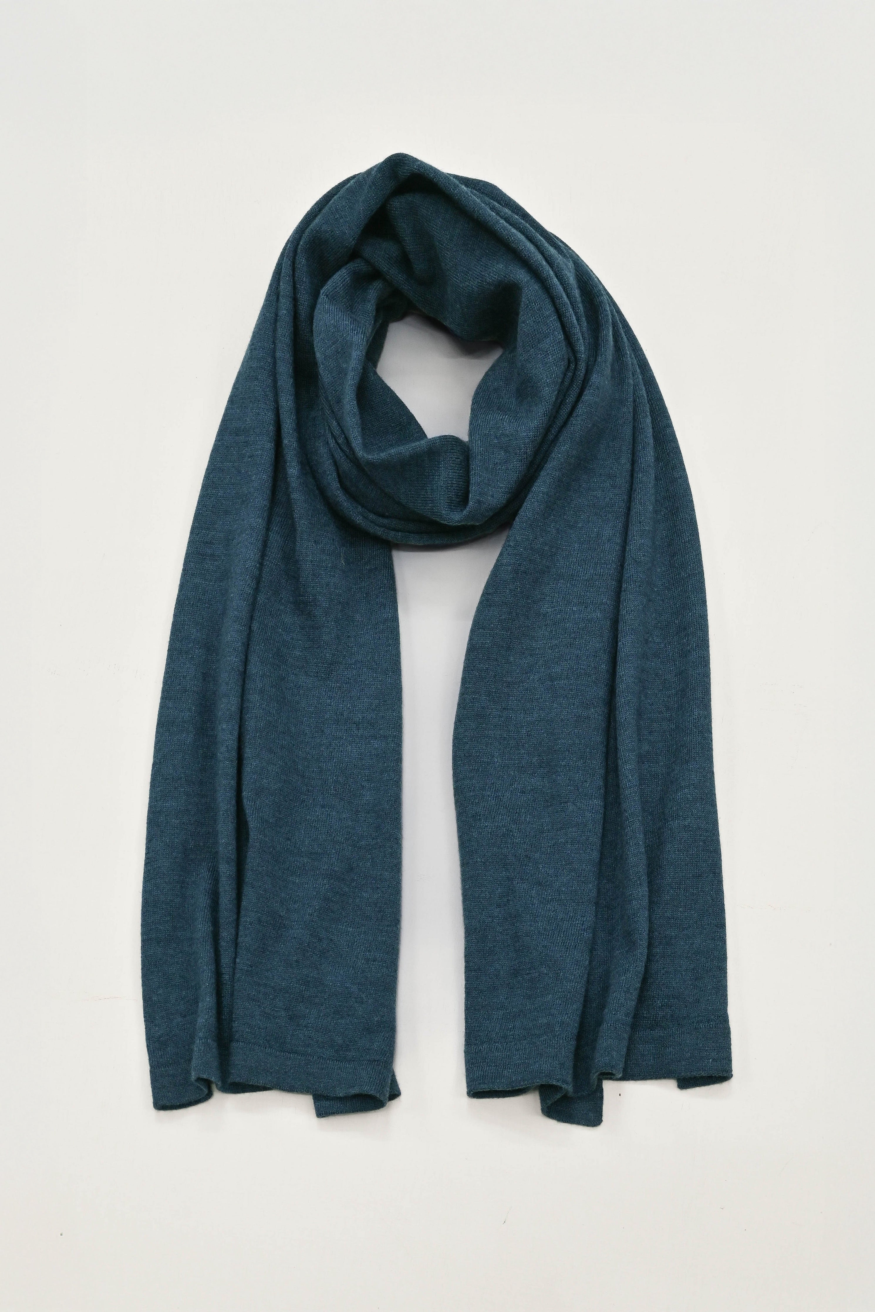 The Eden Herb Dyed Merino Wool Scarf in Indigo