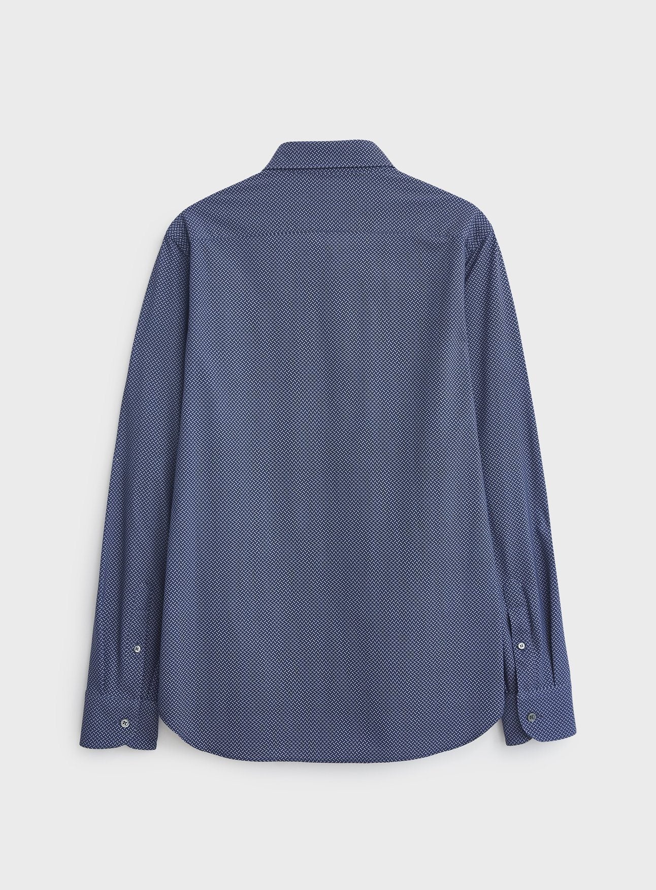 Recycled Italian Navy Como Print Comfort Shirt