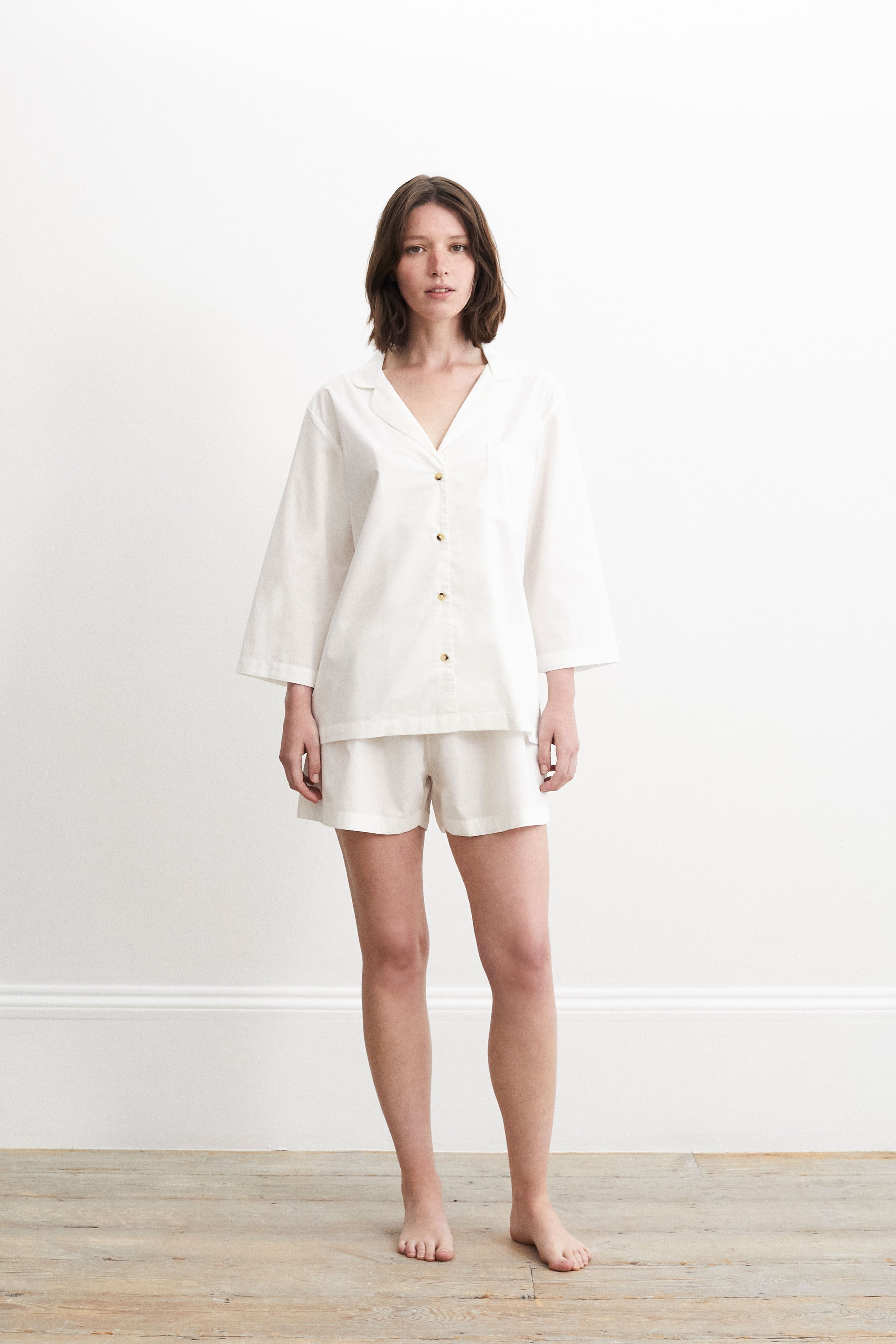 Classic White Pyjama Short Set