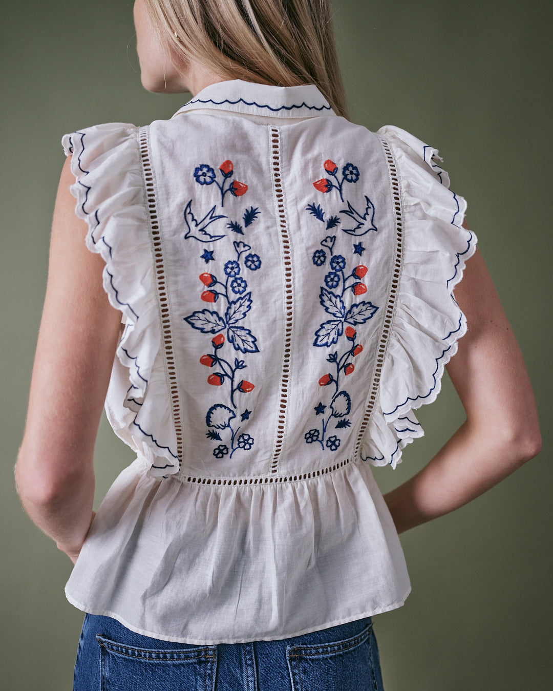 Wild Strawberry Frill Blouse
