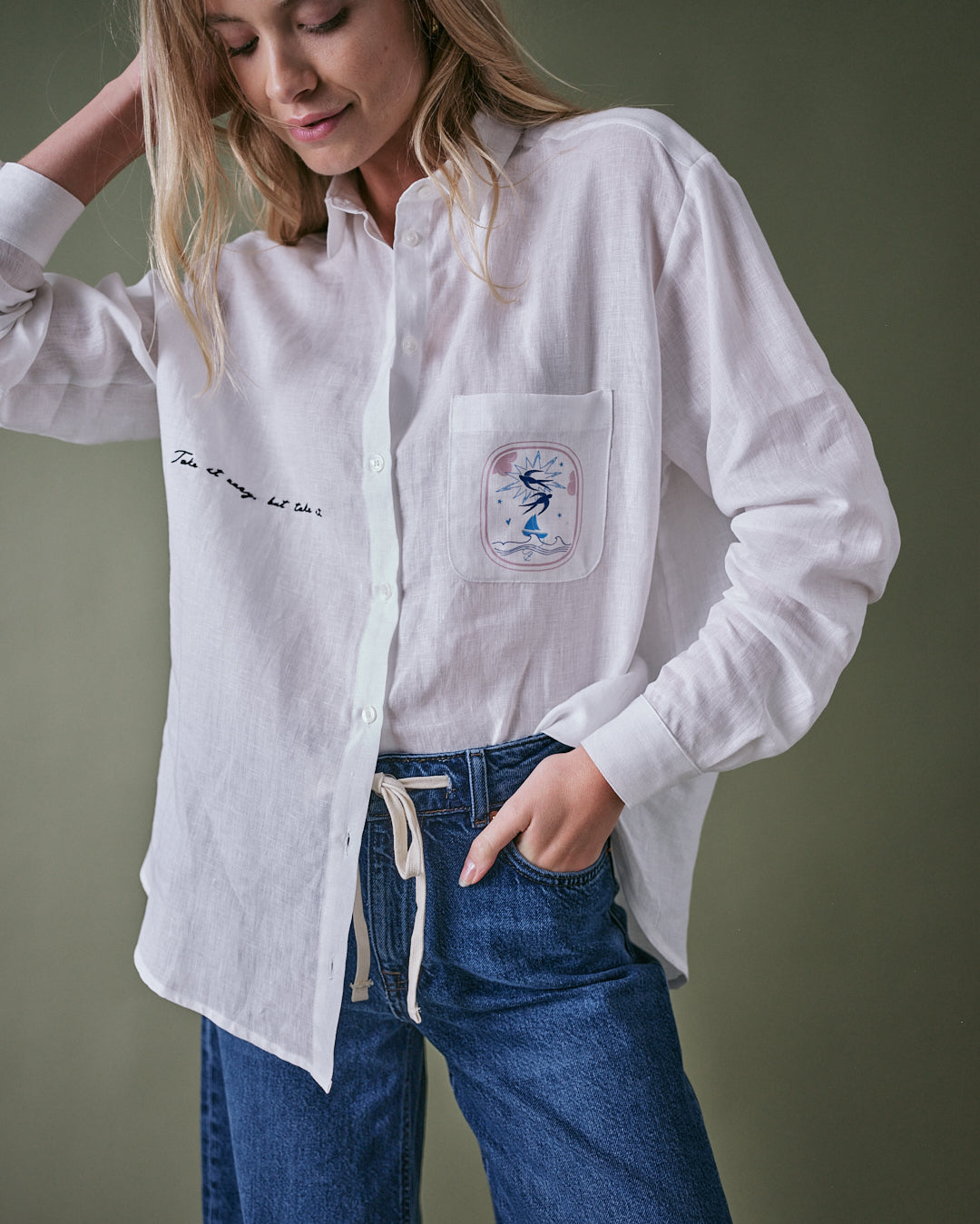 Take Me to the Sea Linen Shirt