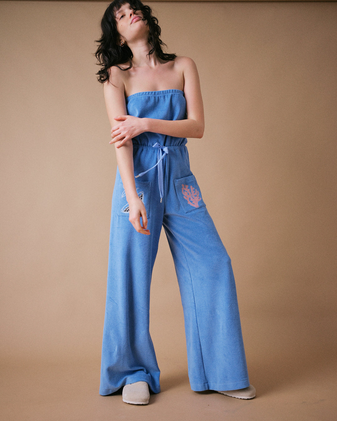 Sea Coral Bandeau Jumpsuit