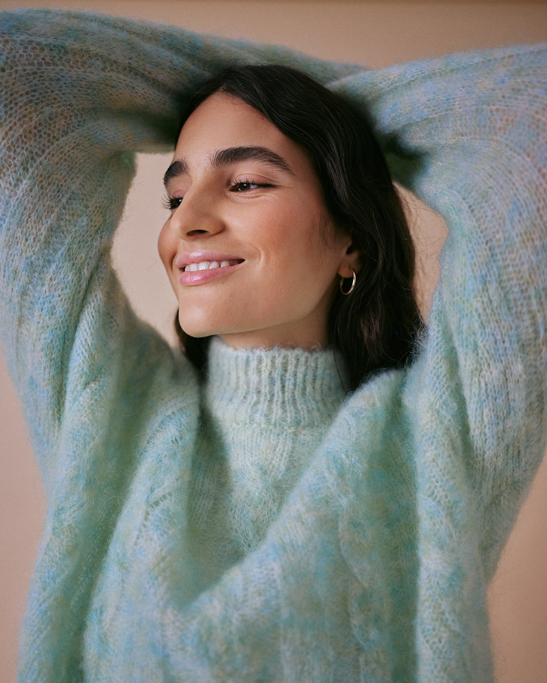 Hari High Neck Italian Cable Jumper