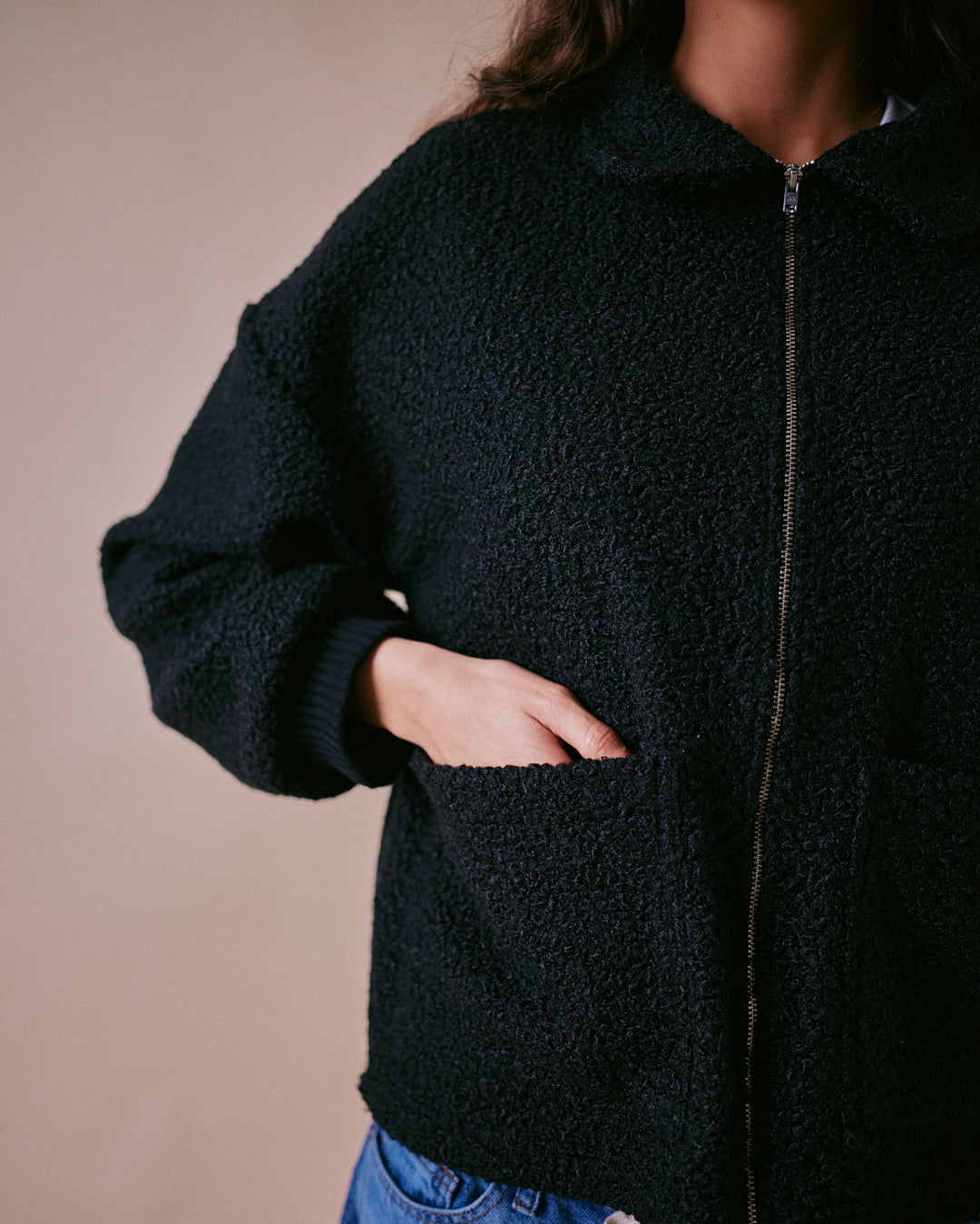 Borg Black Jacket