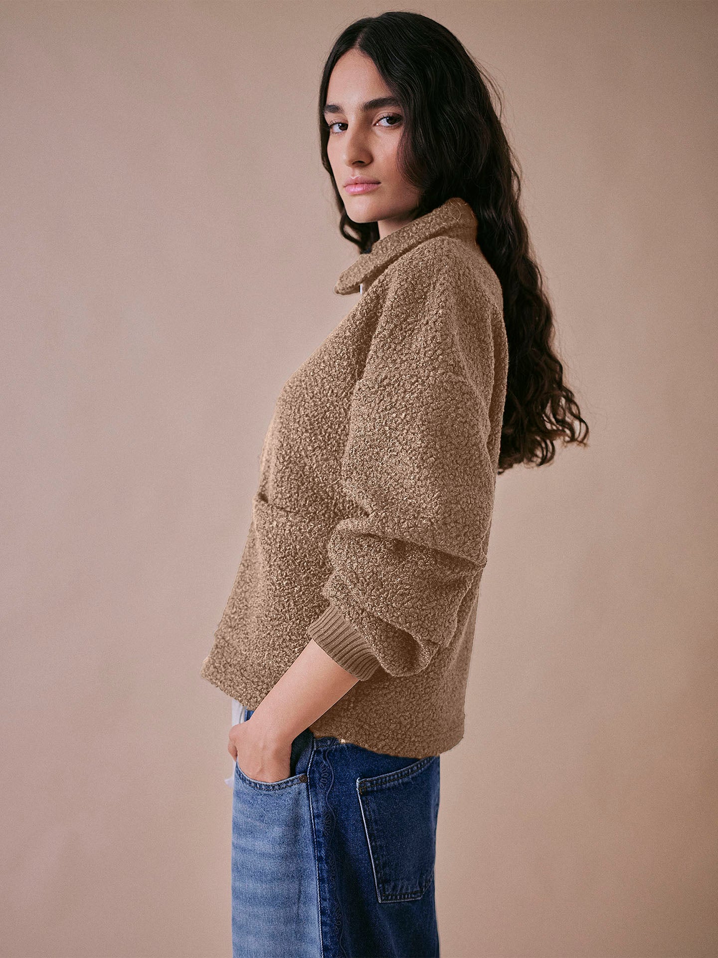 Borg Camel Jacket